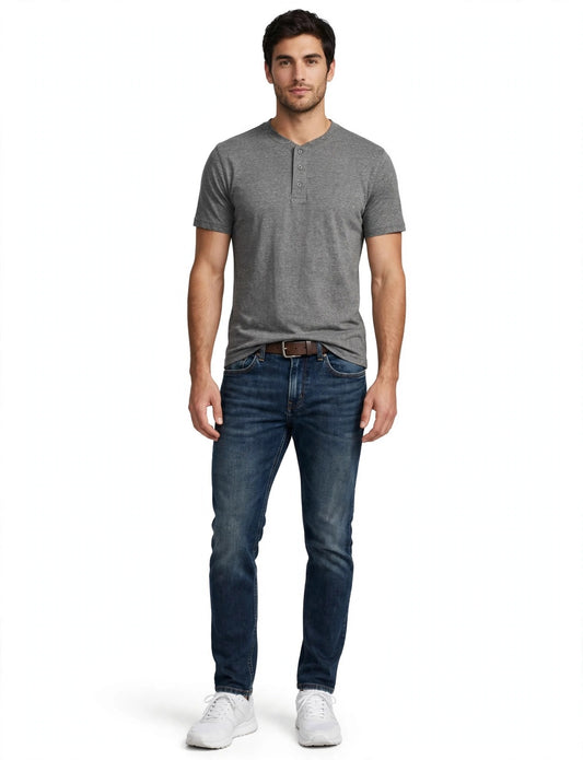 Men's Half Button Down Henley Long Sleeve T-Shirts