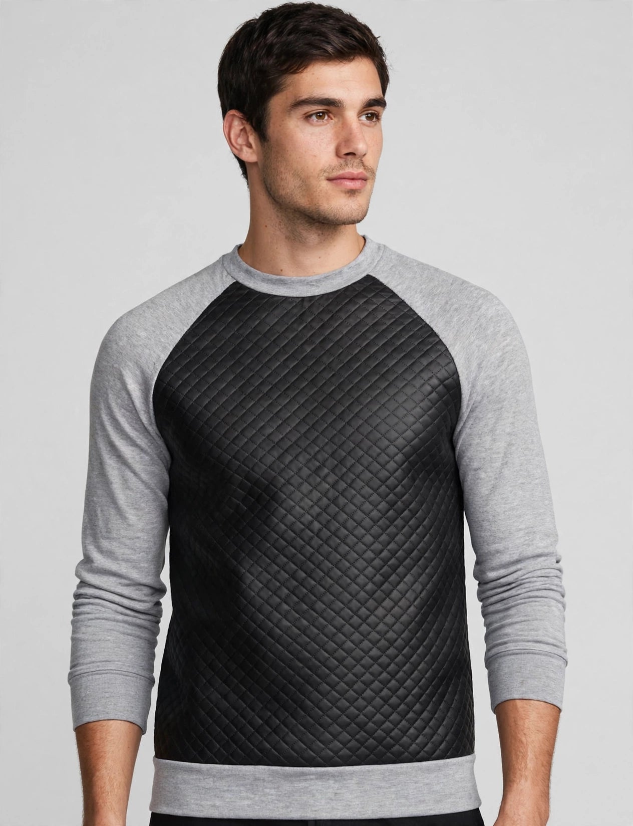 Men's Casual Long Sleeve Mix Media Sweat-Shirts
