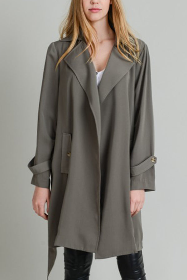 SOFT TRENCH COAT HIGH WAIST TIE