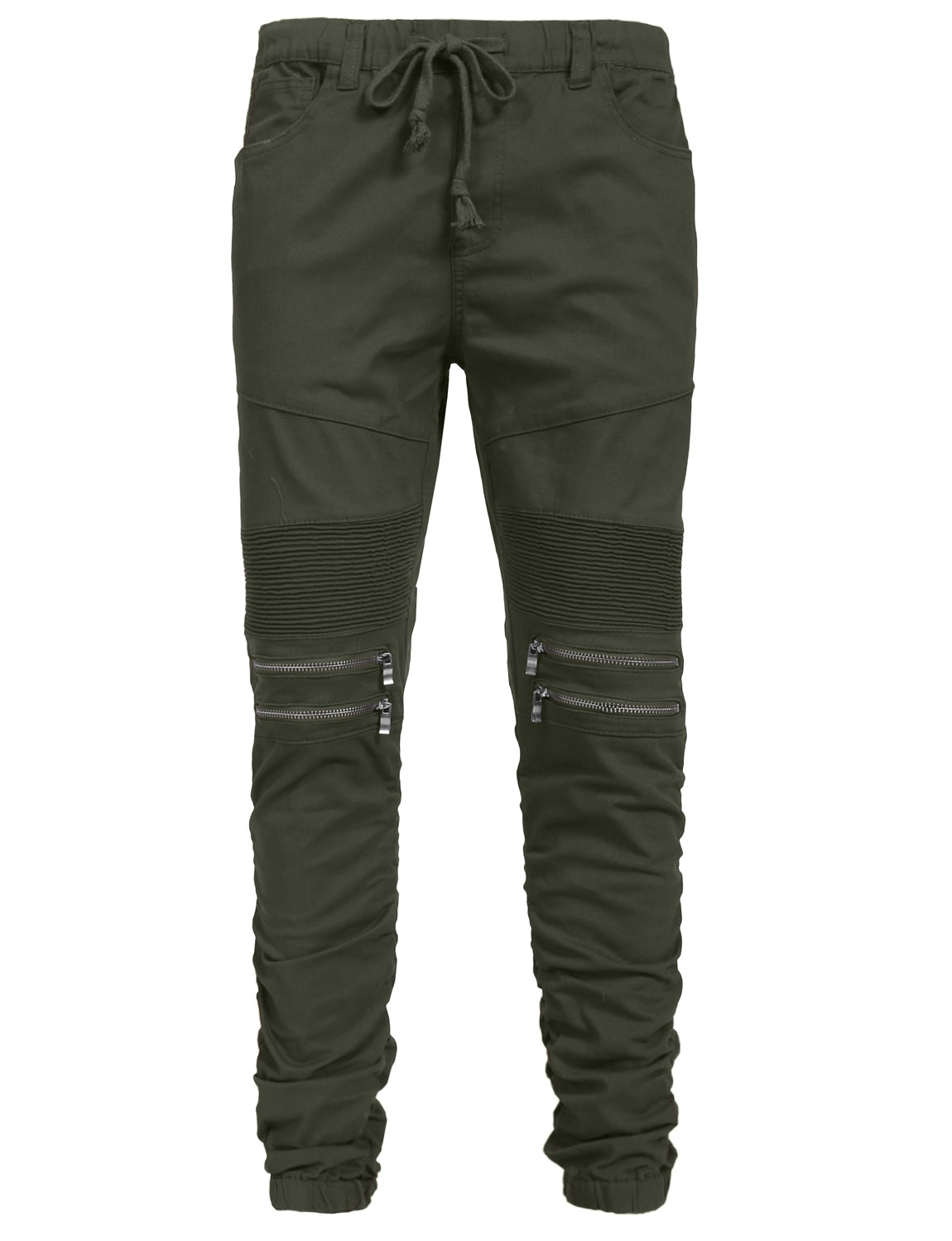 ELASTIC FRONT ZIPPER JOGGER PANTS NEMP20
