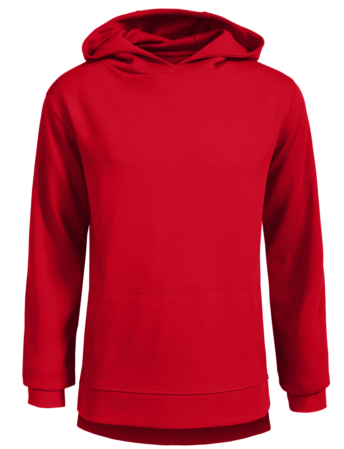 BASIC PULLOVER LONG SLEEVE HOODIE WITH SIDE ZIPPER NEMT20
