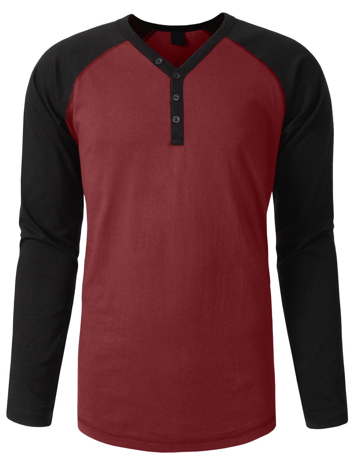 LONG SLEEVE RAGLAN T-SHIRTS WITH BUTTON PLACKET NEMT24