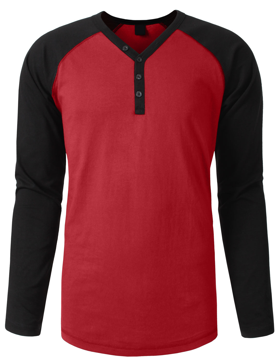 LONG SLEEVE RAGLAN T-SHIRTS WITH BUTTON PLACKET NEMT24