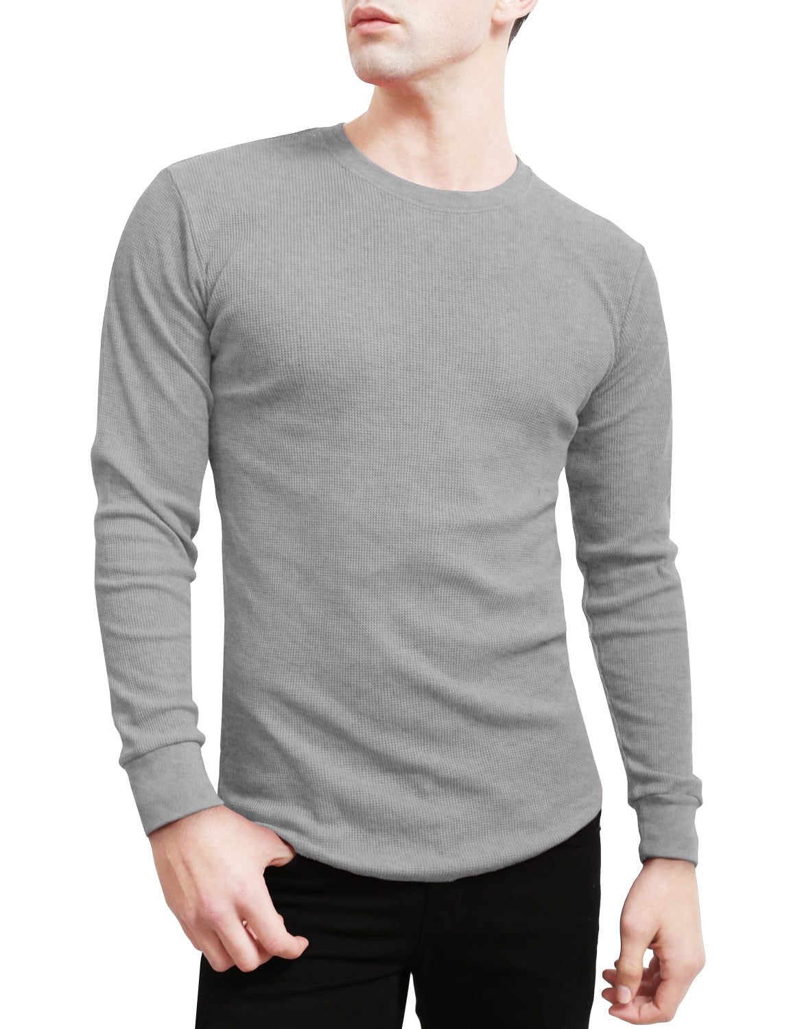 BASIC LIGHT WEIGHT LONG SLEEVE ROUND NECK THERMAL SHIRTS NEMT42