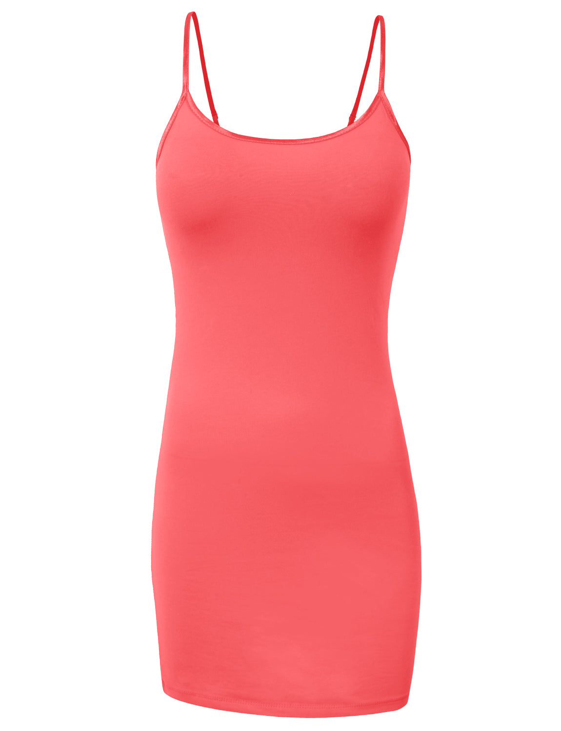 BASIC SPAGHETTI STRAP FITTED TUNIC TOP DRESS NEWDR22