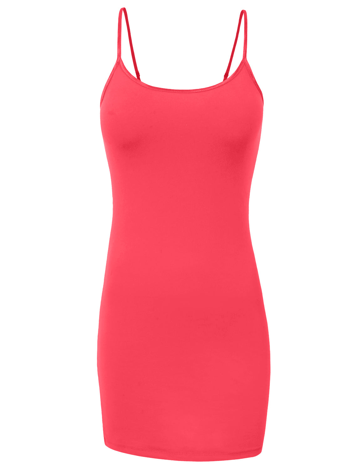 BASIC SPAGHETTI STRAP FITTED TUNIC TOP DRESS NEWDR22