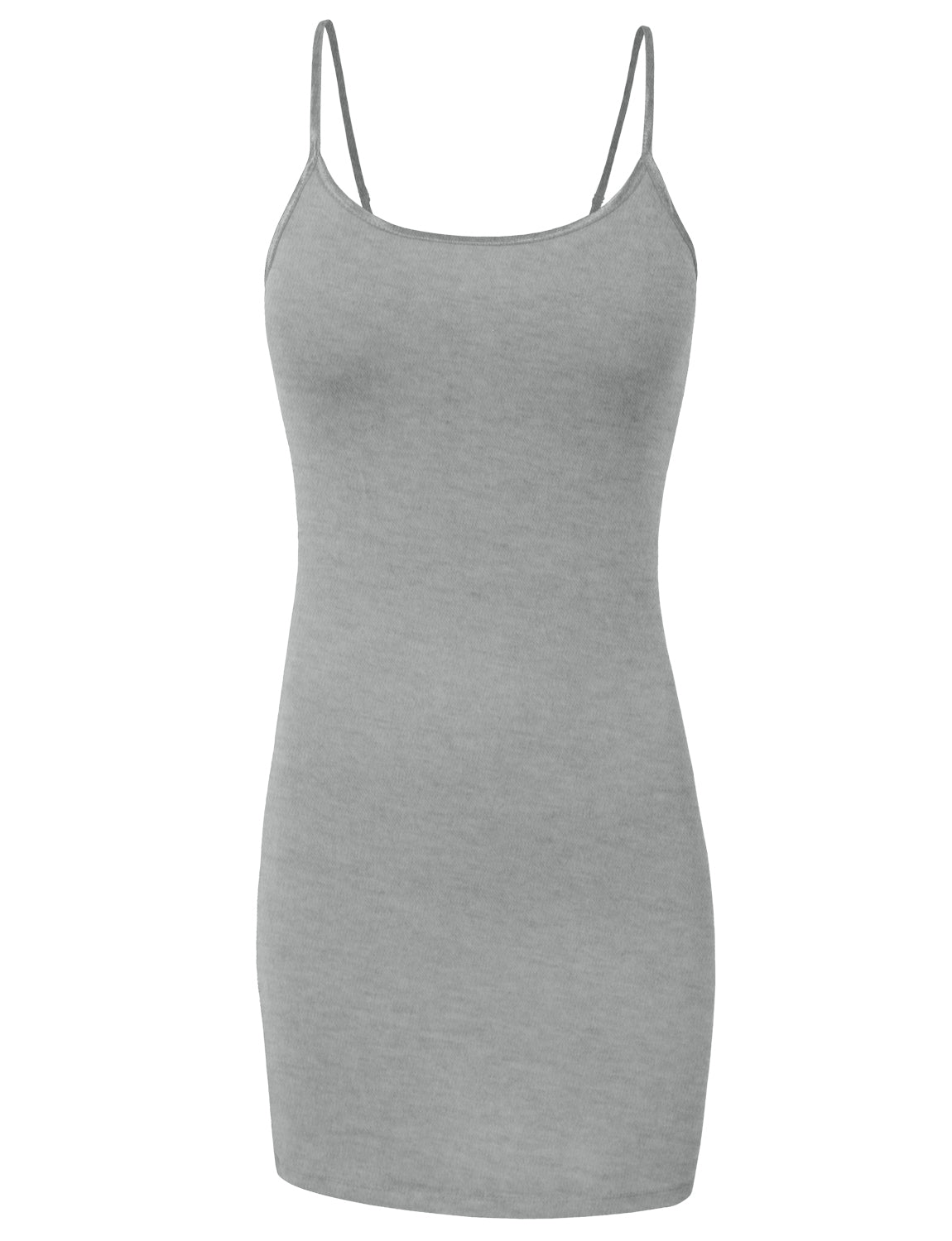 BASIC SPAGHETTI STRAP FITTED TUNIC TOP DRESS NEWDR22