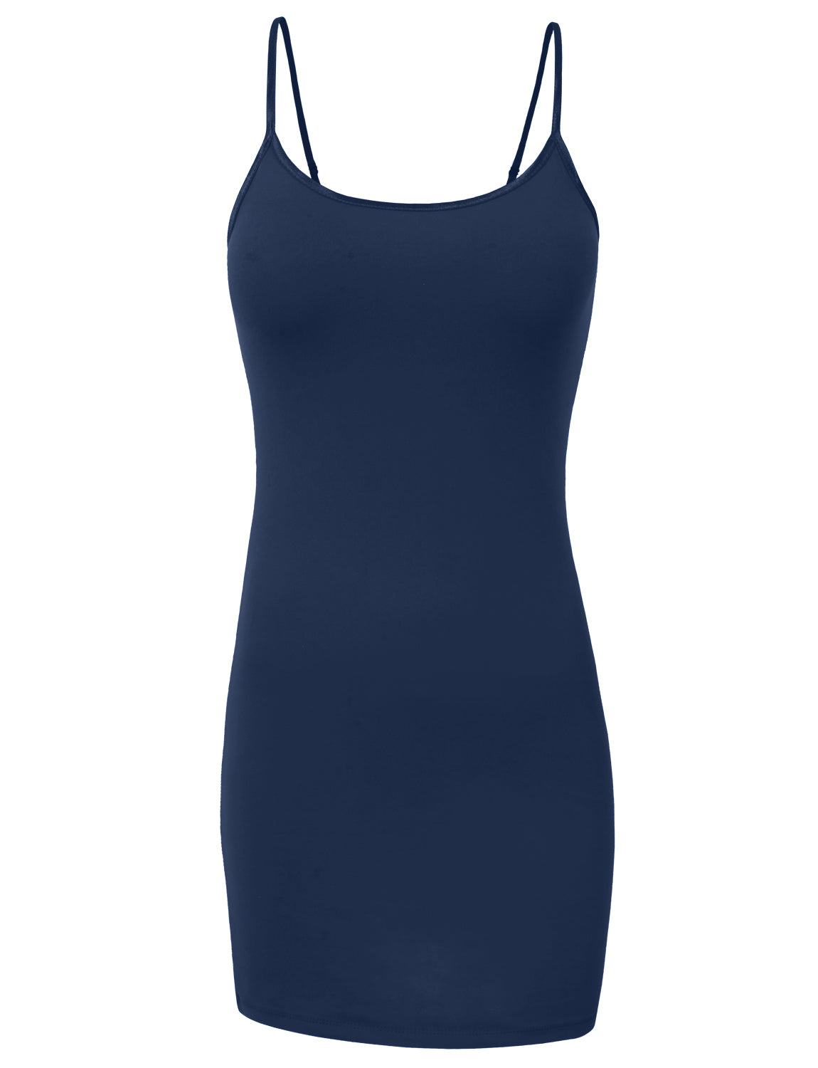 BASIC SPAGHETTI STRAP FITTED TUNIC TOP DRESS NEWDR22