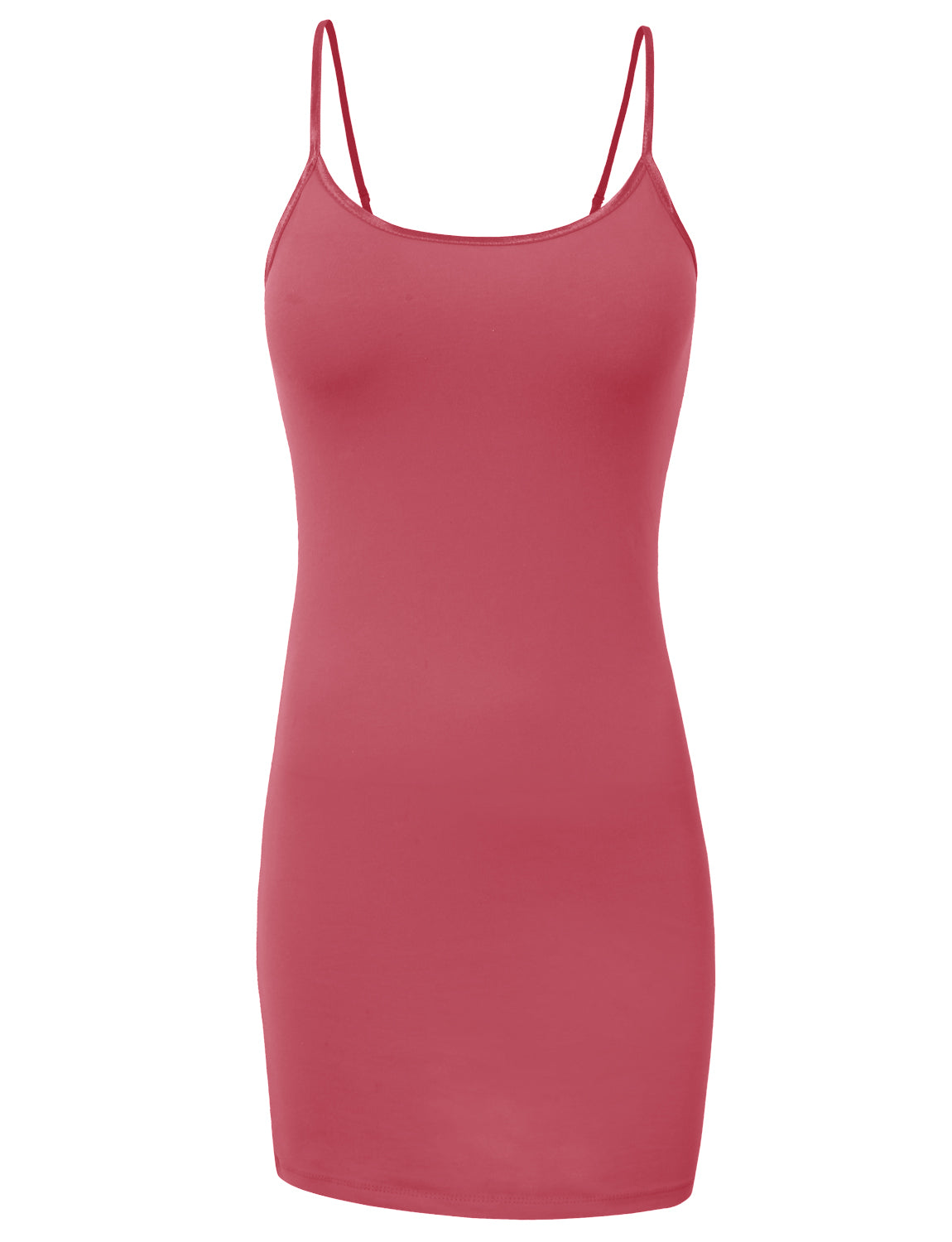 BASIC SPAGHETTI STRAP FITTED TUNIC TOP DRESS NEWDR22