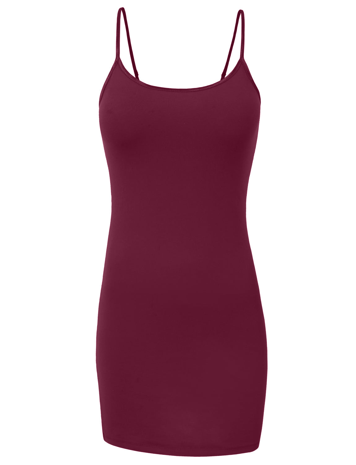BASIC SPAGHETTI STRAP FITTED TUNIC TOP DRESS NEWDR22
