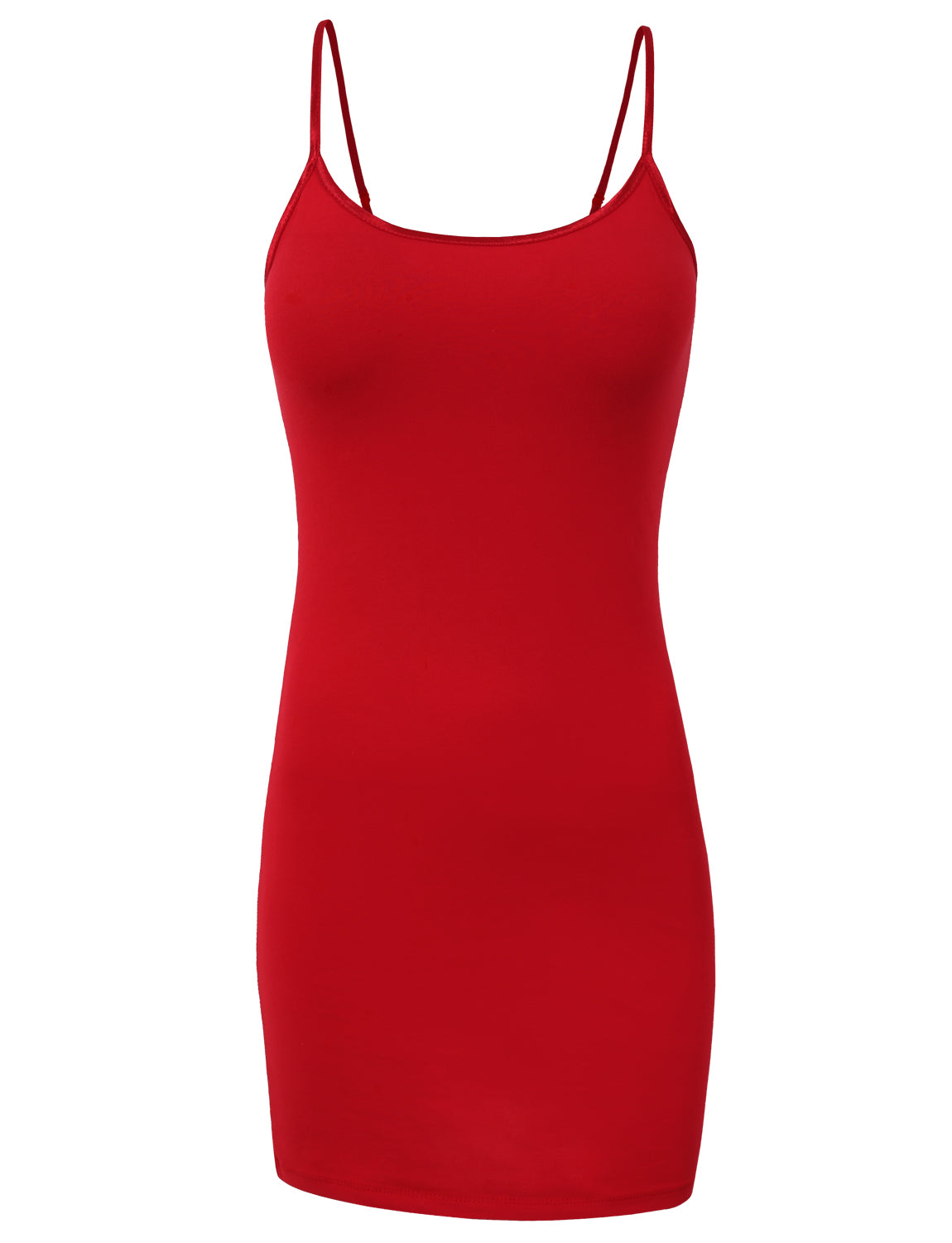 BASIC SPAGHETTI STRAP FITTED TUNIC TOP DRESS NEWDR22