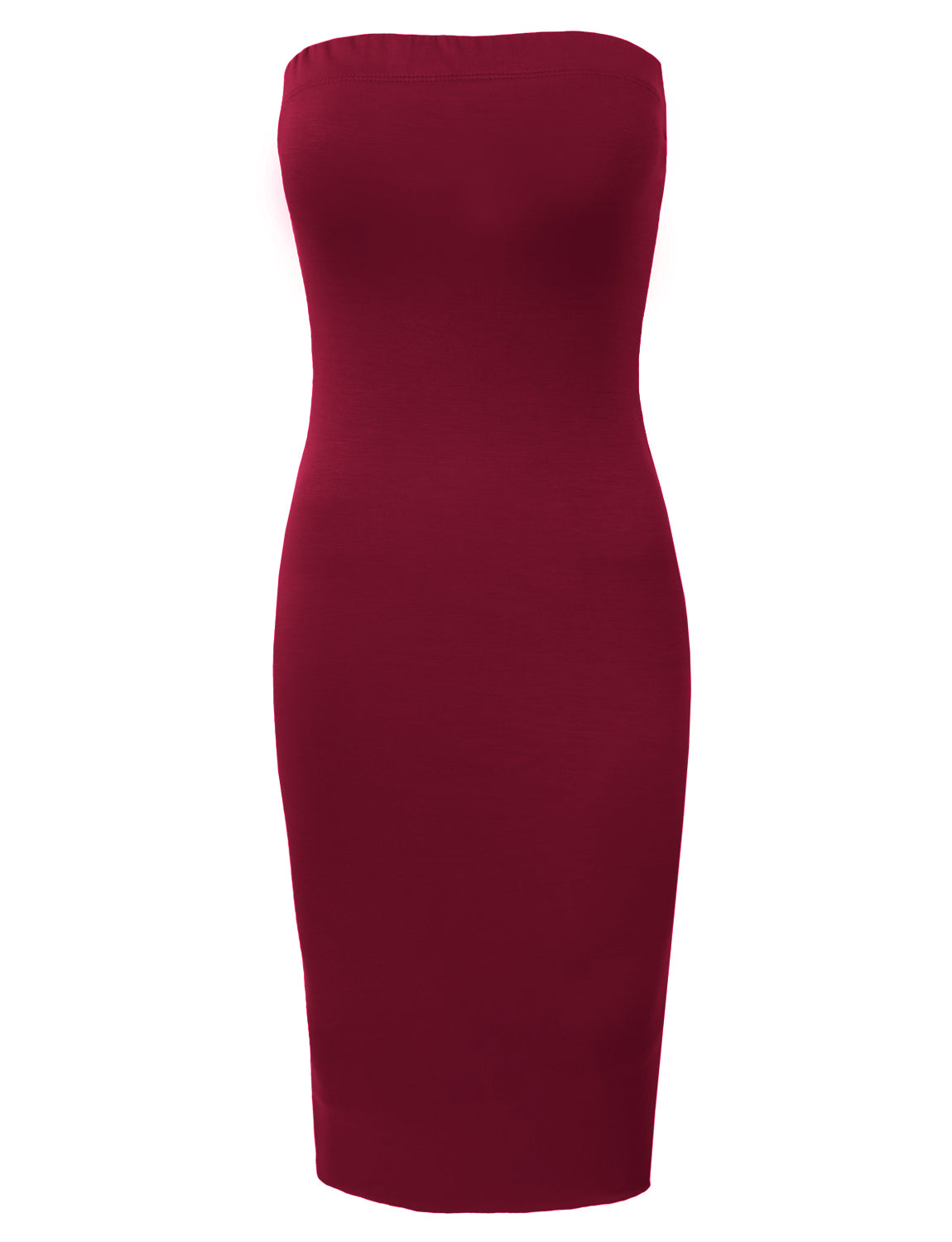 BASIC KNEE HIGH STRAPLESS COCKTAIL PENCIL DRESS NEWDR23