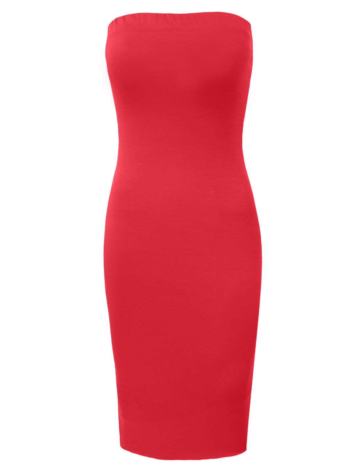 BASIC KNEE HIGH STRAPLESS COCKTAIL PENCIL DRESS NEWDR23