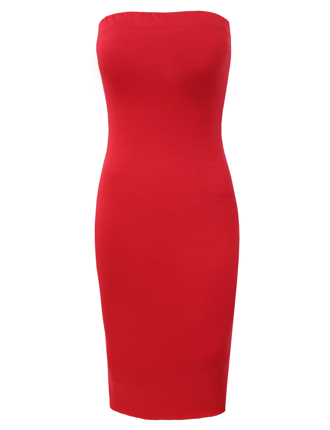 BASIC KNEE HIGH STRAPLESS COCKTAIL PENCIL DRESS NEWDR23