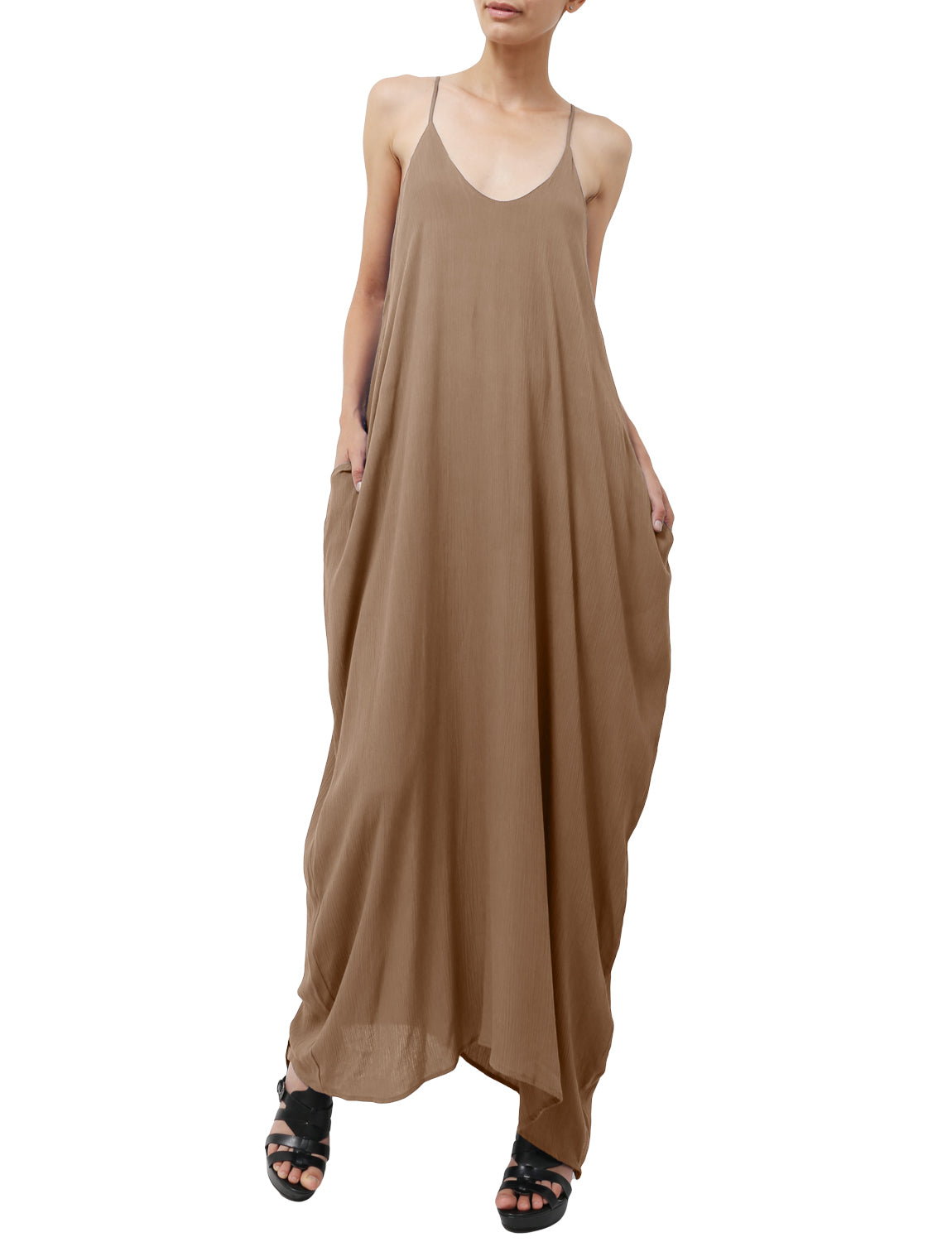 LIGHT WEIGHT SHOULDER STRAPS MAXI DRESS NEWDR25