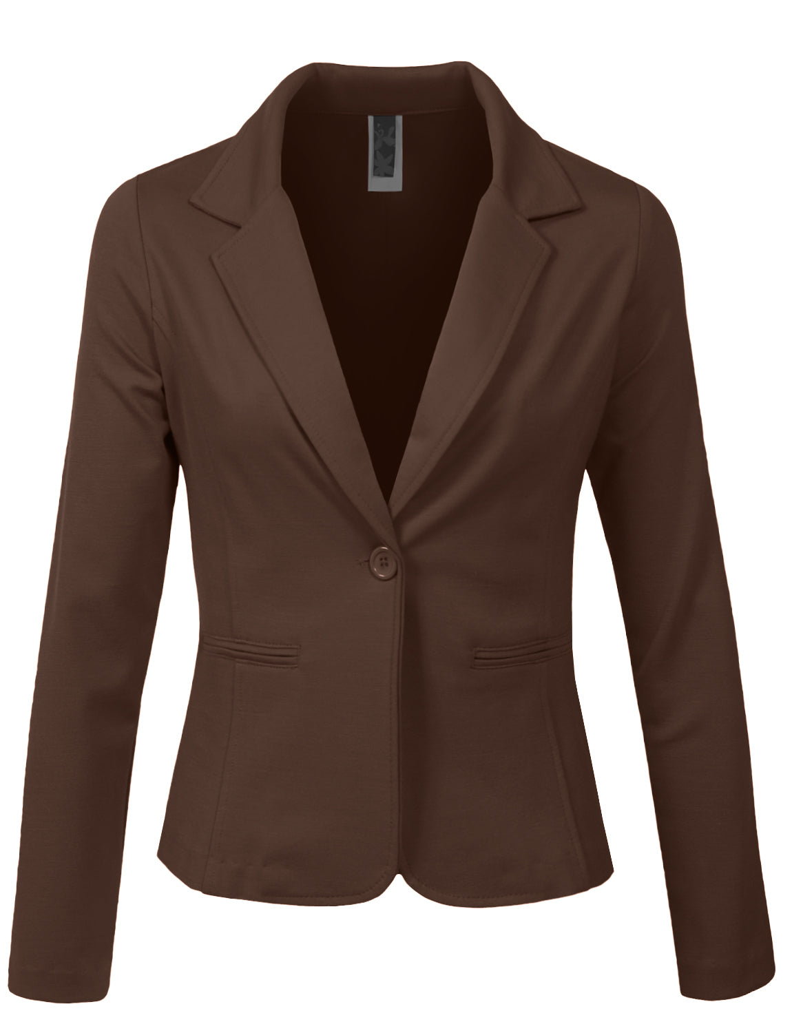 LONG SLEEVE ONE BUTTON TAILORED BLAZER OFFICE JACKET NEWJ113