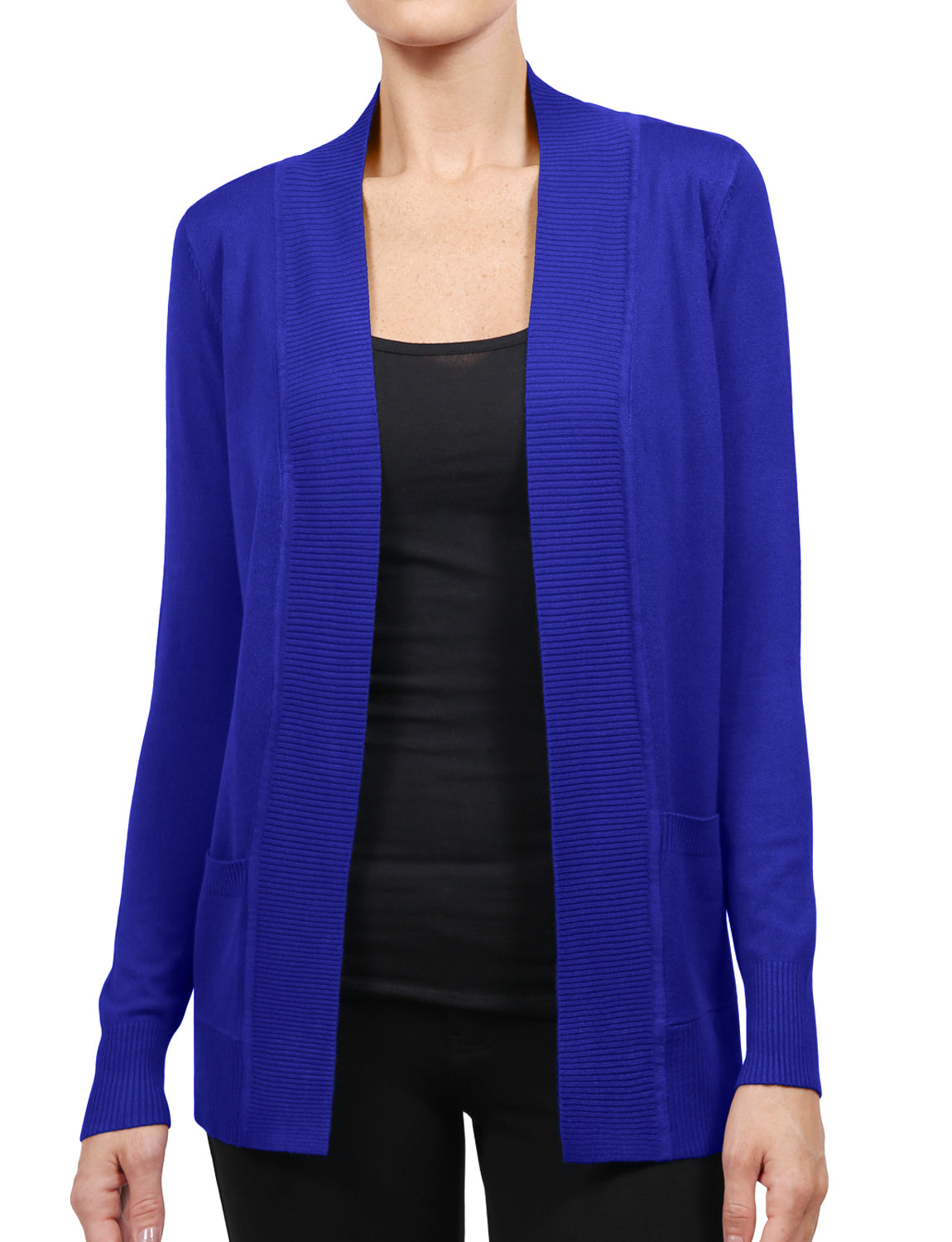 OPEN FRONT KNIT CARDIGAN EXTRA STRETCHY NEWJ123 PLUS