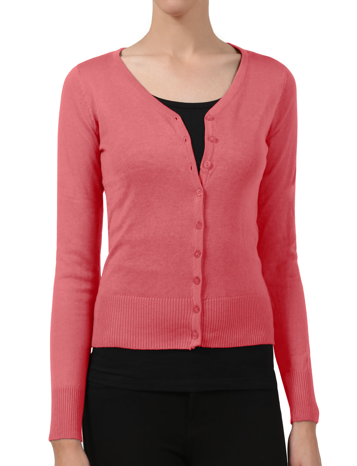 LIGHT WEIGHT SOFT SEE-THROUGH V-NECK CARDIGAN SWEATER NEWJ90 PLUS