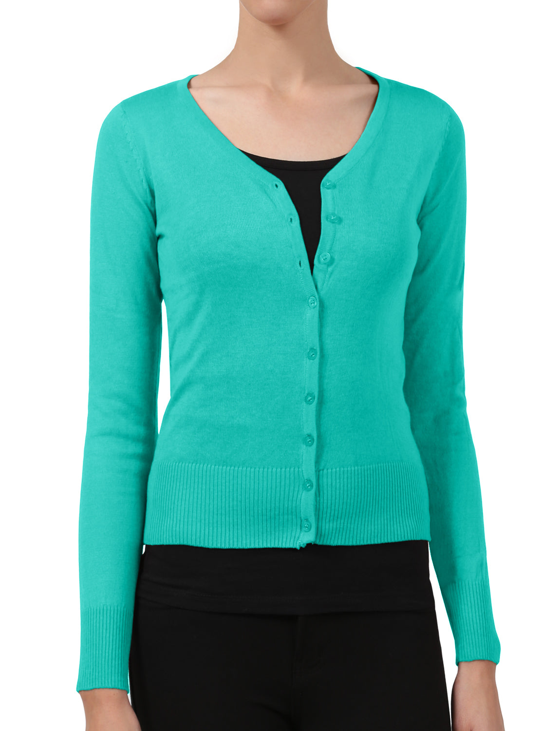 LIGHT WEIGHT SOFT SEE-THROUGH V-NECK CARDIGAN SWEATER NEWJ90 PLUS