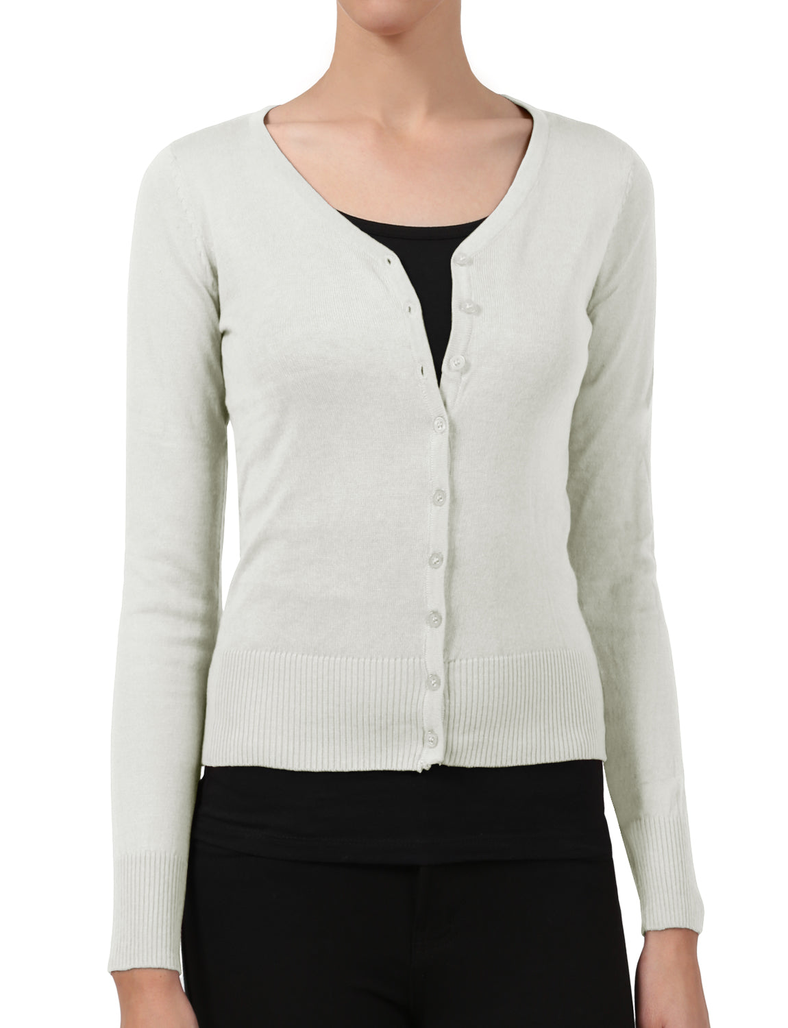 LIGHT WEIGHT SOFT SEE-THROUGH V-NECK CARDIGAN SWEATER NEWJ90 PLUS