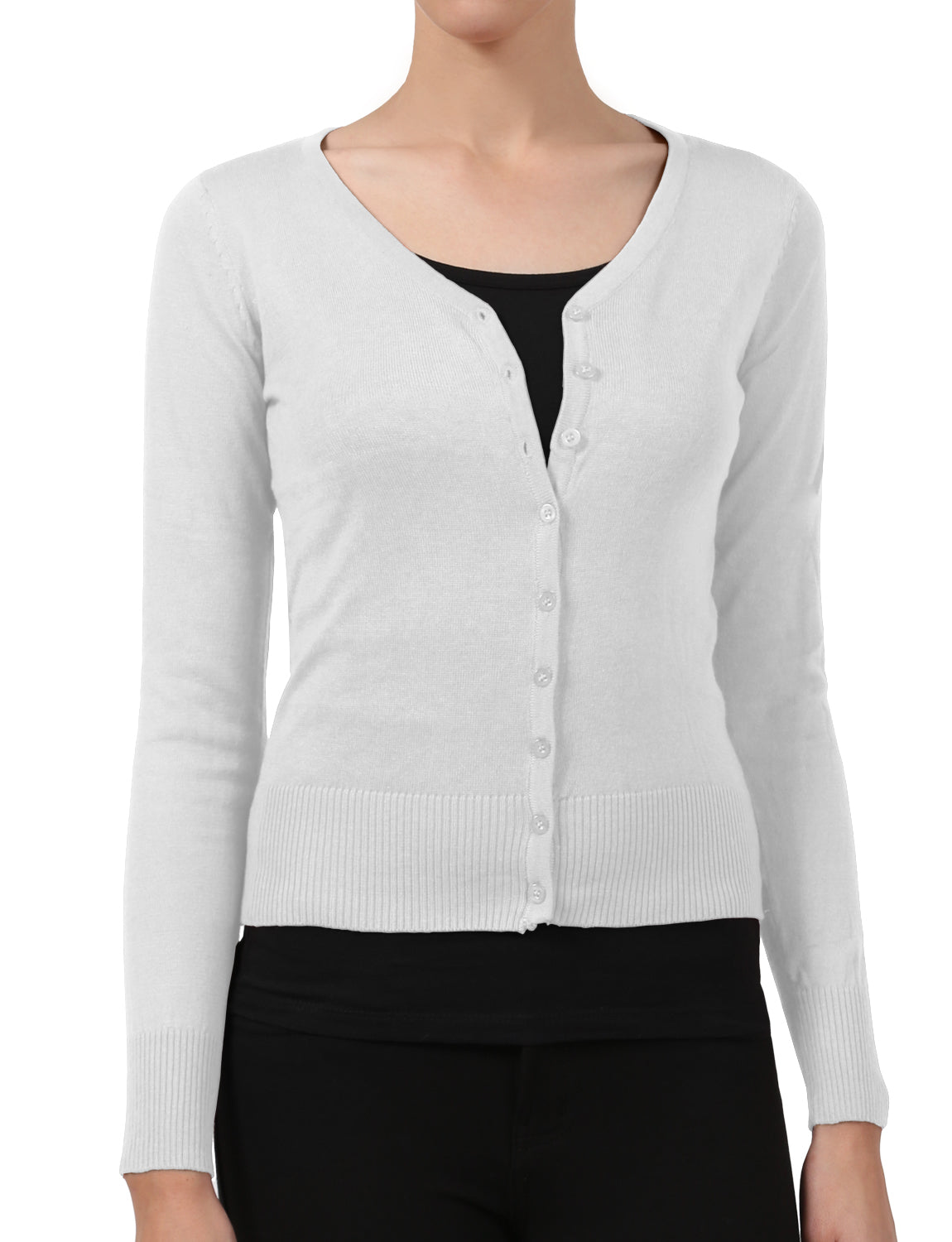 LIGHT WEIGHT SOFT SEE-THROUGH V-NECK CARDIGAN SWEATER NEWJ90 PLUS