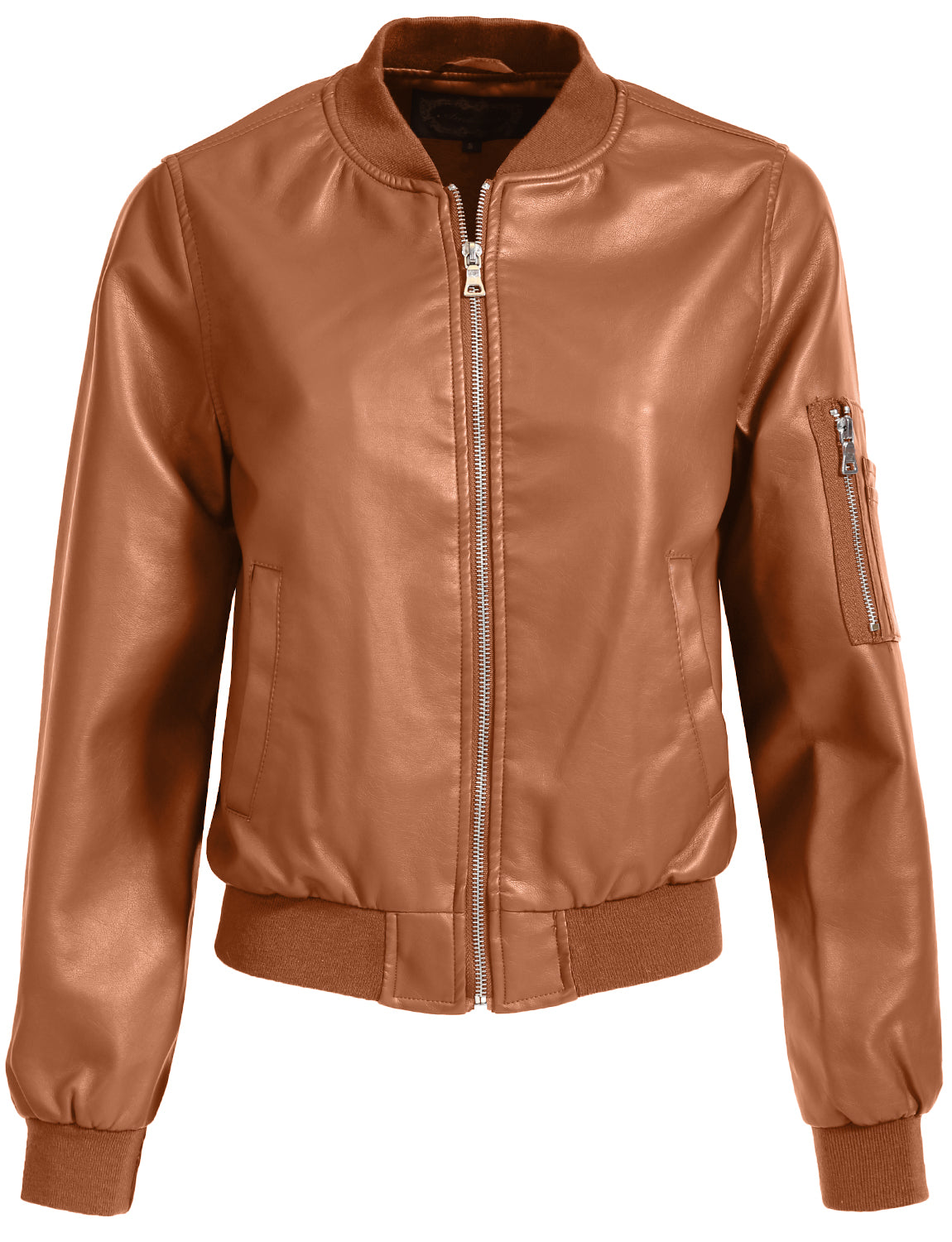 FITTED MIXED MEDIA FAUX LEATHER ZIP-UP MOTO JACKET HOODIE NEWJ98