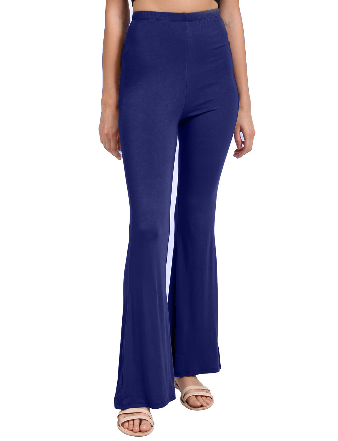 CAUSAL BELL BOTTOM SPANDEX JERSEY LONG PANTS NEWP28