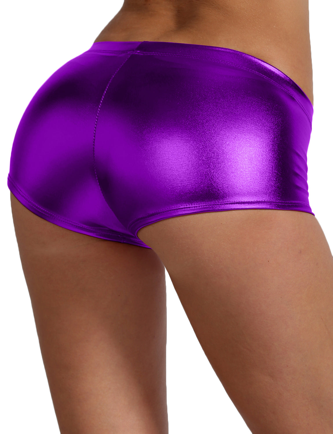 SEXY SHORTS METALLIC/SATIN SPANDEX HOT PANTS NEWP40