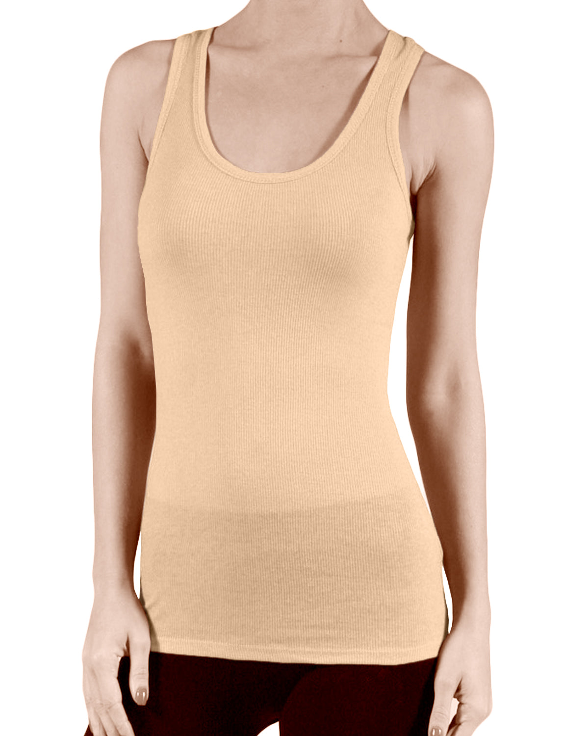 LIGHT WEIGHT CONTRAST INNER BINDING RACERBACK TANK TOP NEWT117