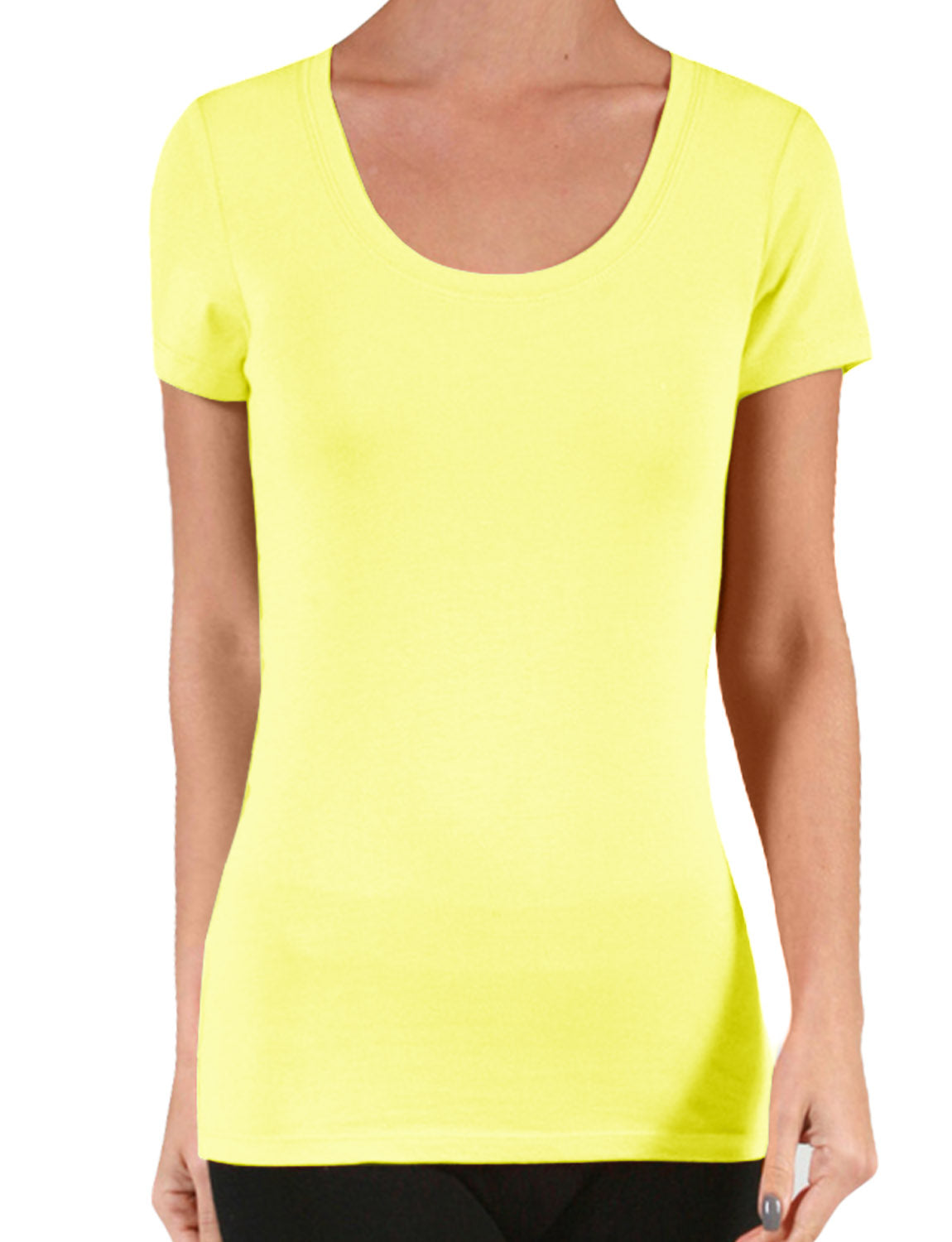 LIGHT WEIGHT SHORT SLEEVE SCOOP NECK T-SHIRTS NEWT131