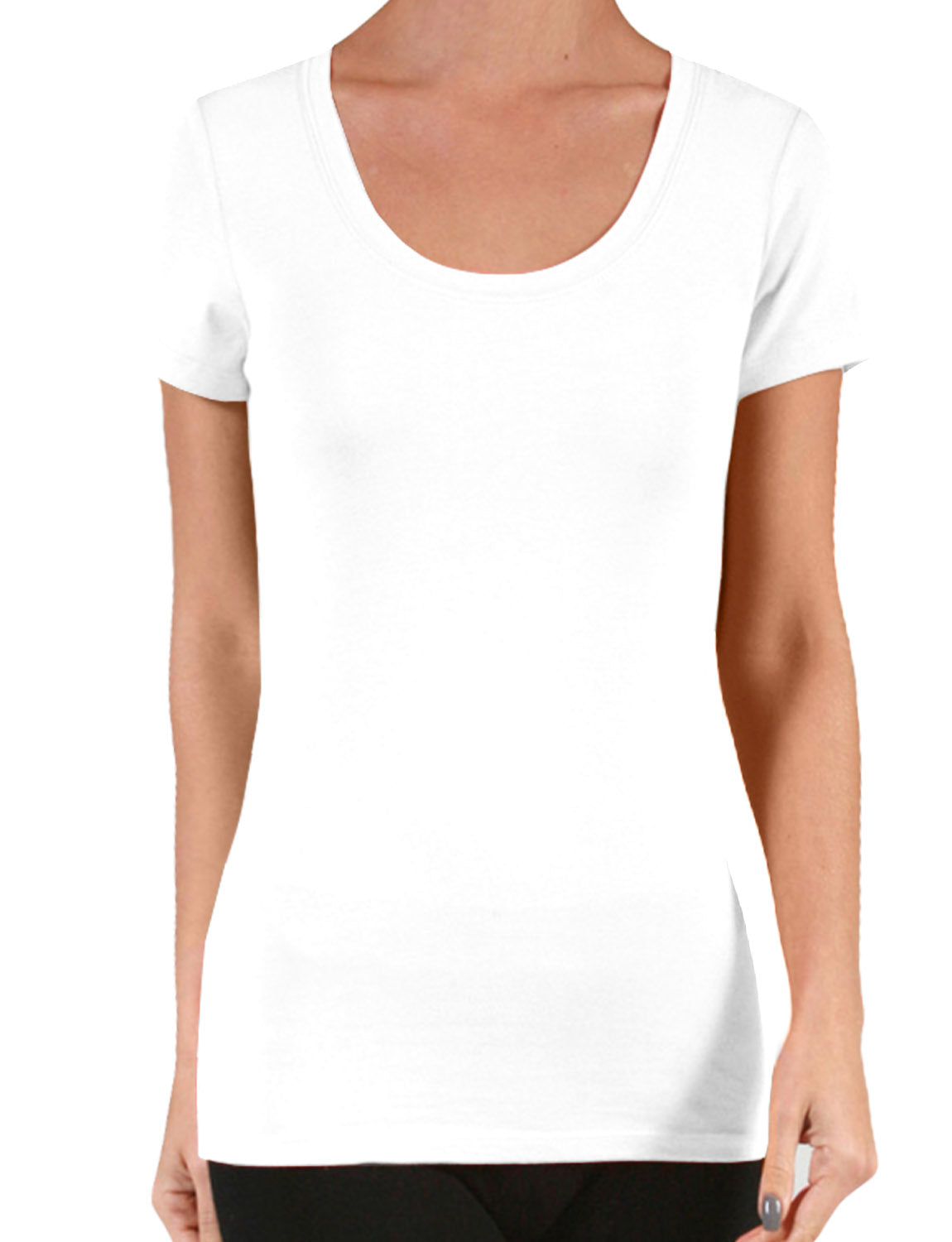 LIGHT WEIGHT SHORT SLEEVE SCOOP NECK T-SHIRTS NEWT131
