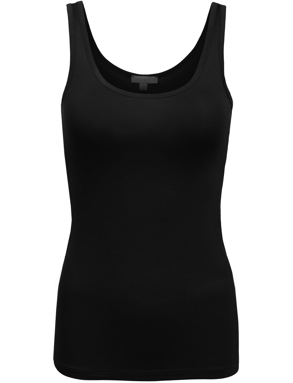 LIGHT WEIGHT BASIC SLEEVELESS SOLID SCOOP NECK BACK TANK TOP NEWT157