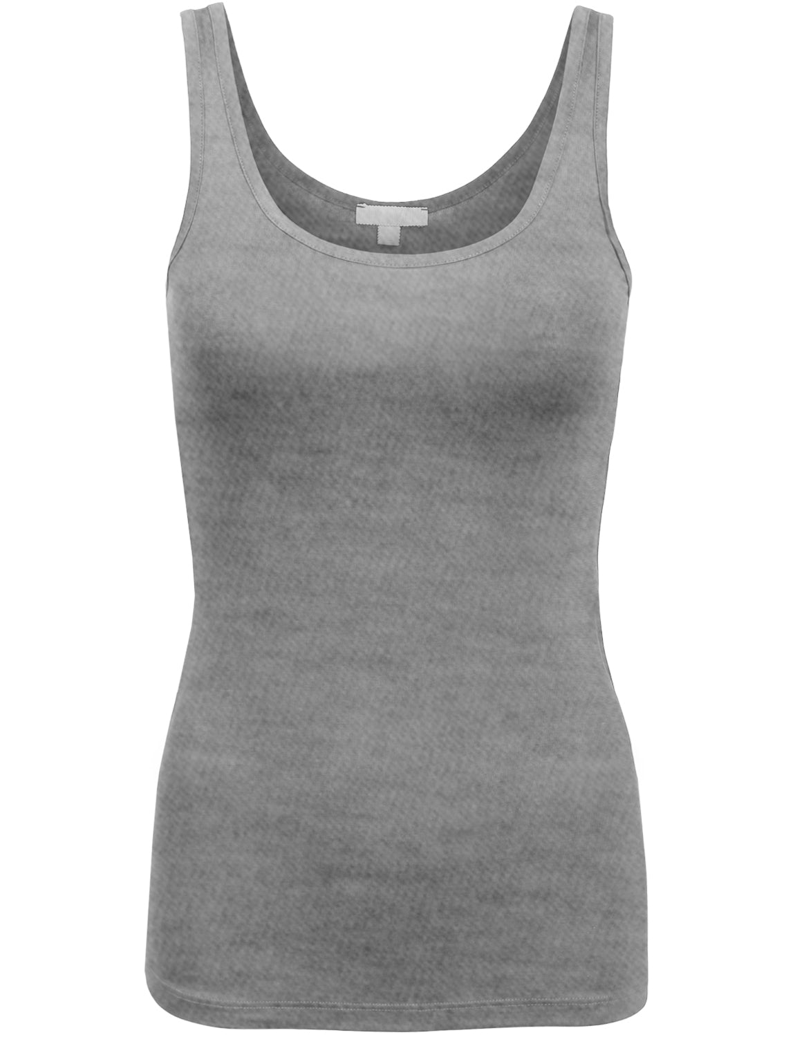 LIGHT WEIGHT BASIC SLEEVELESS SOLID SCOOP NECK BACK TANK TOP NEWT157