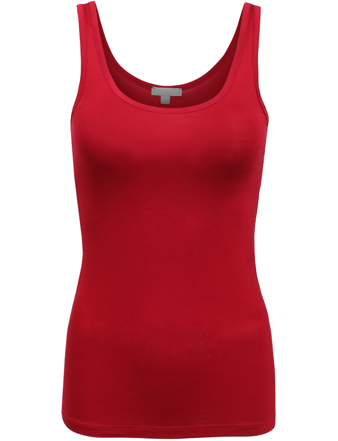 LIGHT WEIGHT BASIC SLEEVELESS SOLID SCOOP NECK BACK TANK TOP NEWT157