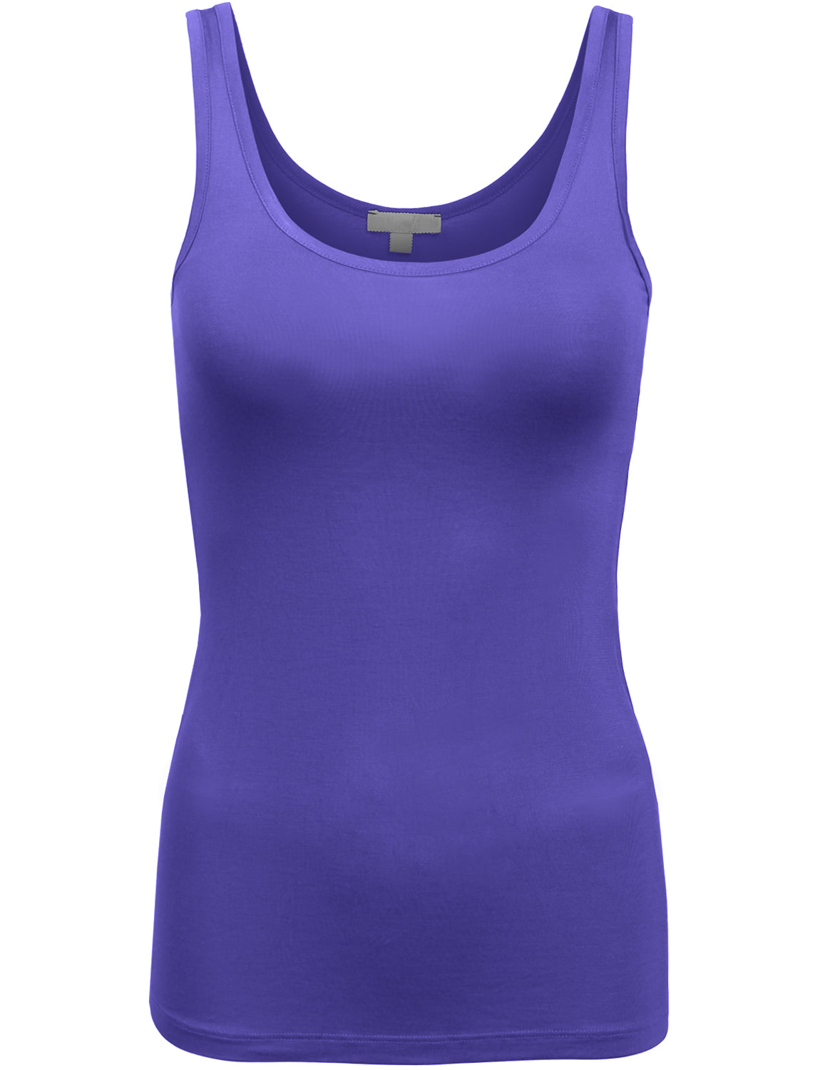 LIGHT WEIGHT BASIC SLEEVELESS SOLID SCOOP NECK BACK TANK TOP NEWT157