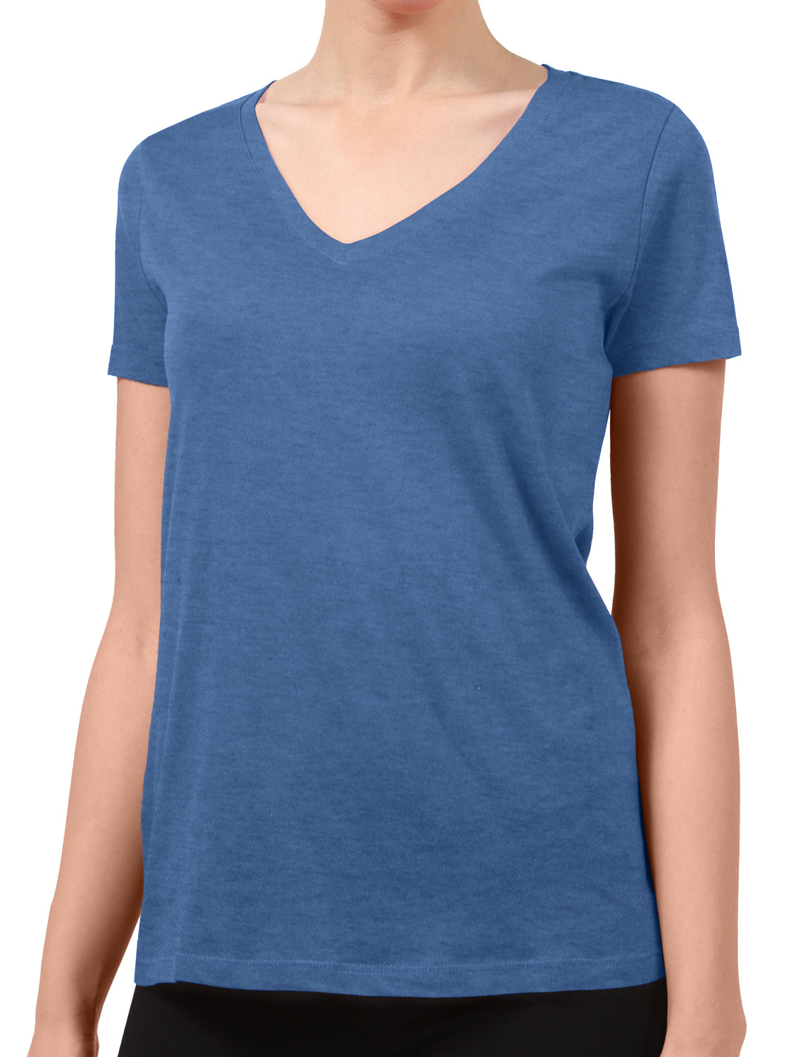 LIGHT WEIGHT BASIC SHORT SLEEVE V-NECK CASUAL T-SHIRTS NEWT211