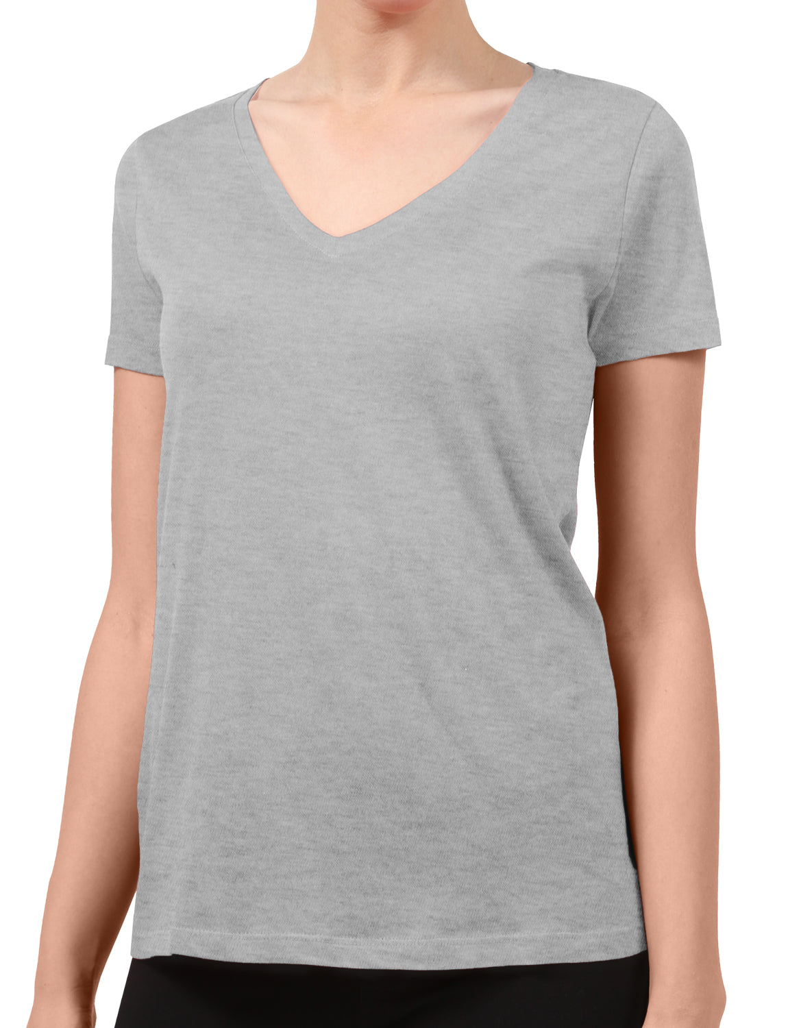 LIGHT WEIGHT BASIC SHORT SLEEVE V-NECK CASUAL T-SHIRTS NEWT211