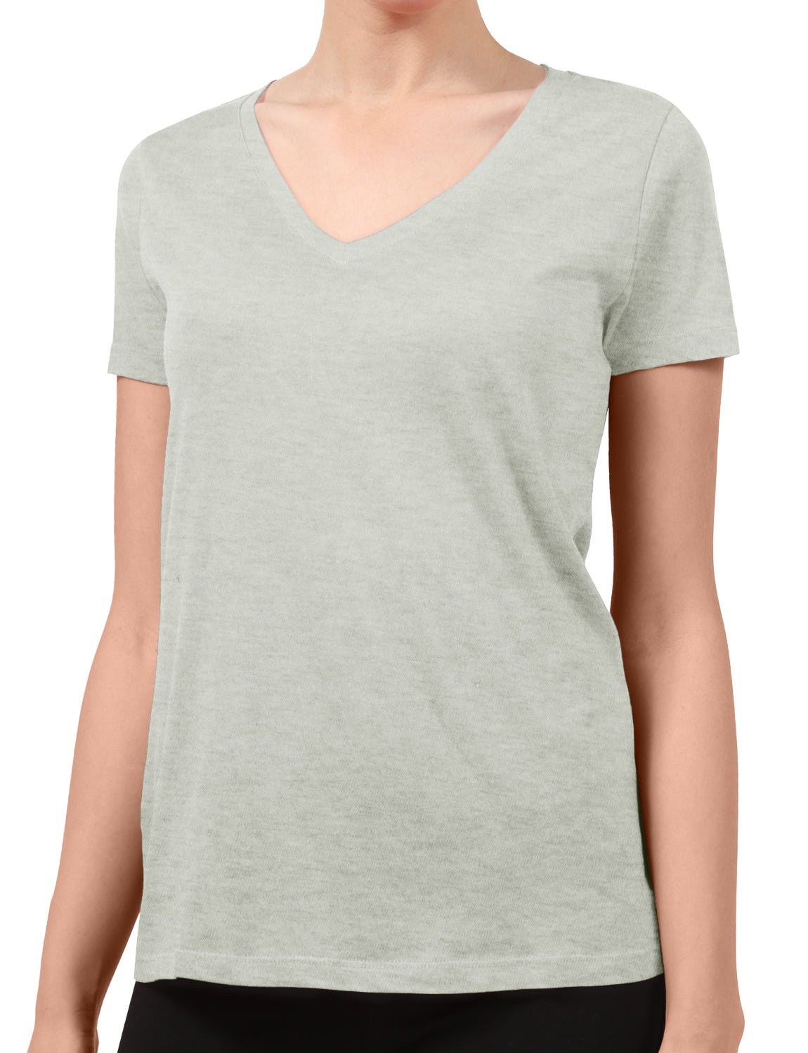 LIGHT WEIGHT BASIC SHORT SLEEVE V-NECK CASUAL T-SHIRTS NEWT211