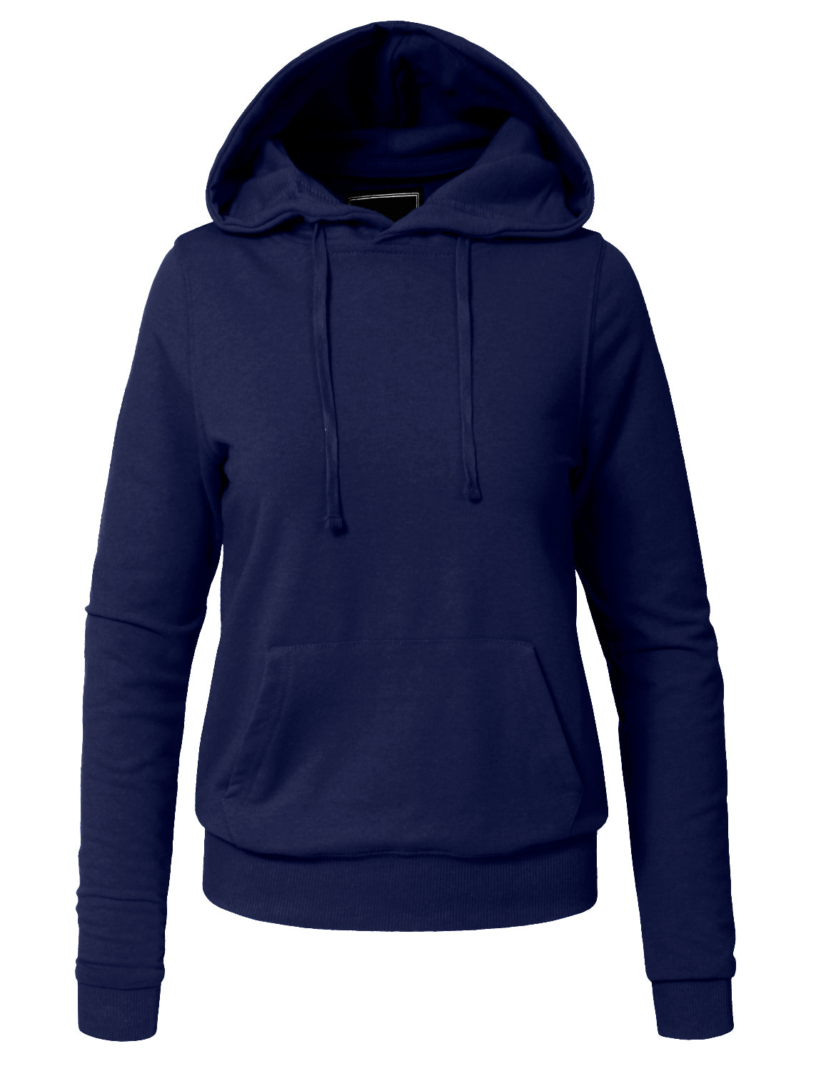 WOMEN BASIC SOLID COMFORTABLE PULLOVER HOODIE NEWT29 PLUS