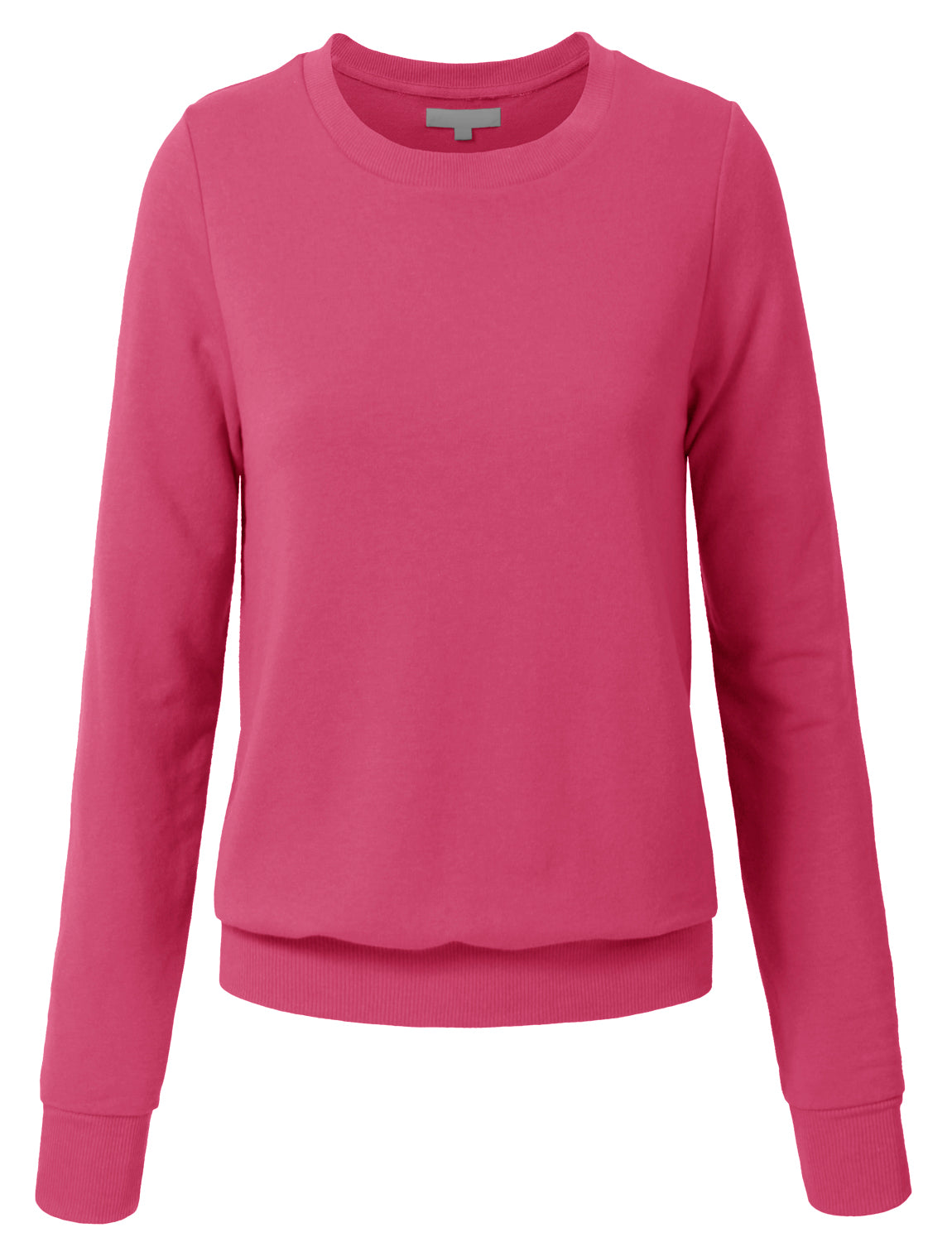 WOMEN BASIC PULLOVER CREW NECK SWEAT-SHIRTS NEWT35