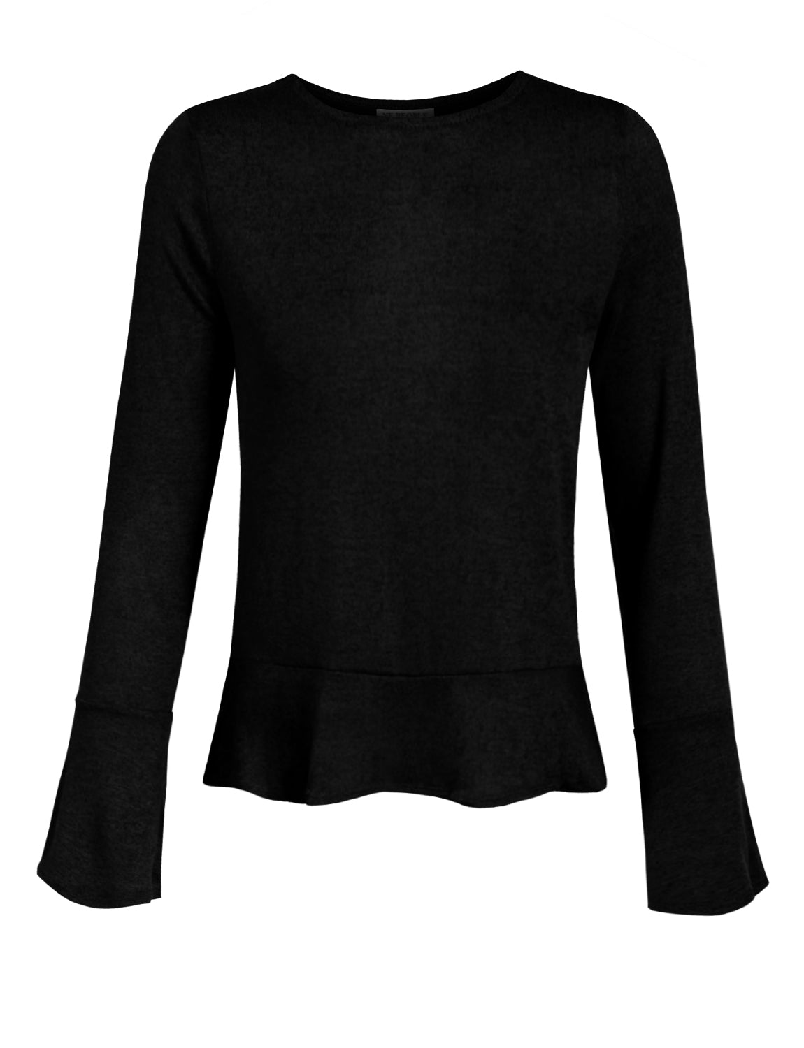 CAUSAL SOLID FLARE LONG SLEEVE SOFT KNIT SWEATER TOP NEWT350