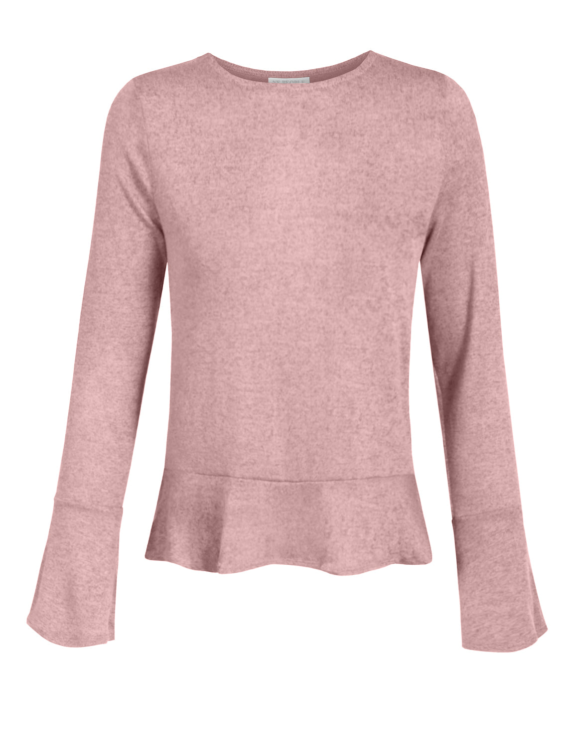 CAUSAL SOLID FLARE LONG SLEEVE SOFT KNIT SWEATER TOP NEWT350