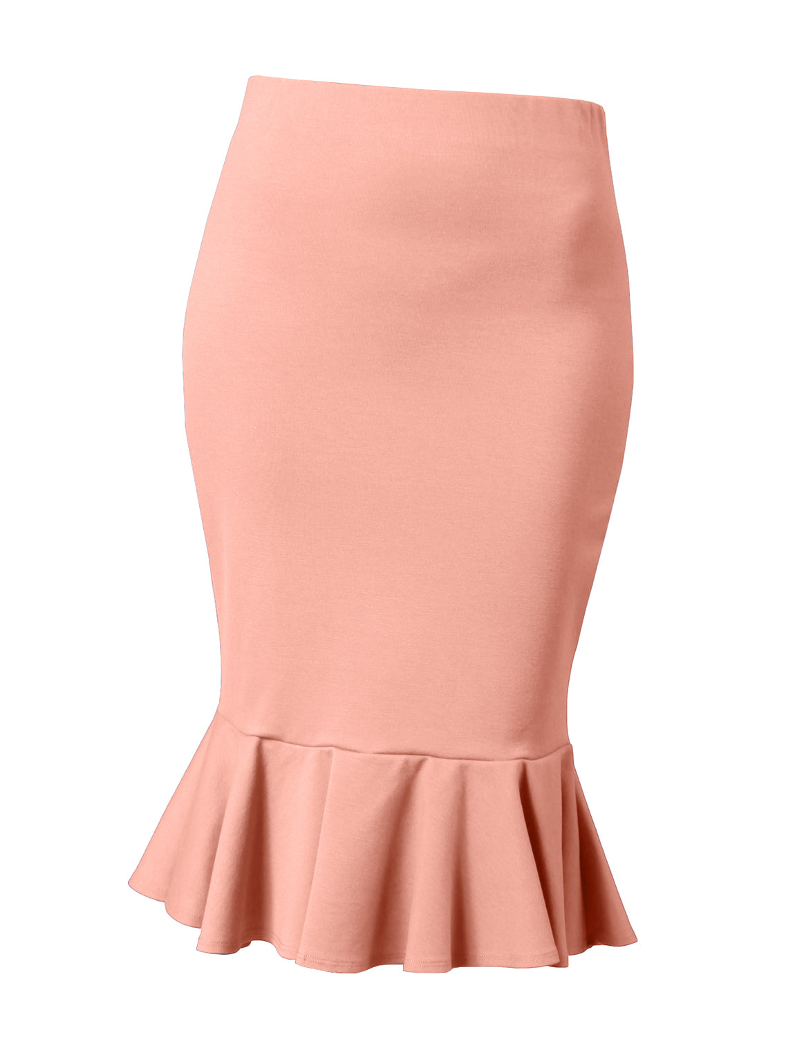 FITTED FISHTAIL FLARE RUFFLE PARTY WORK MINI/MIDI SKIRT NEWWSK25