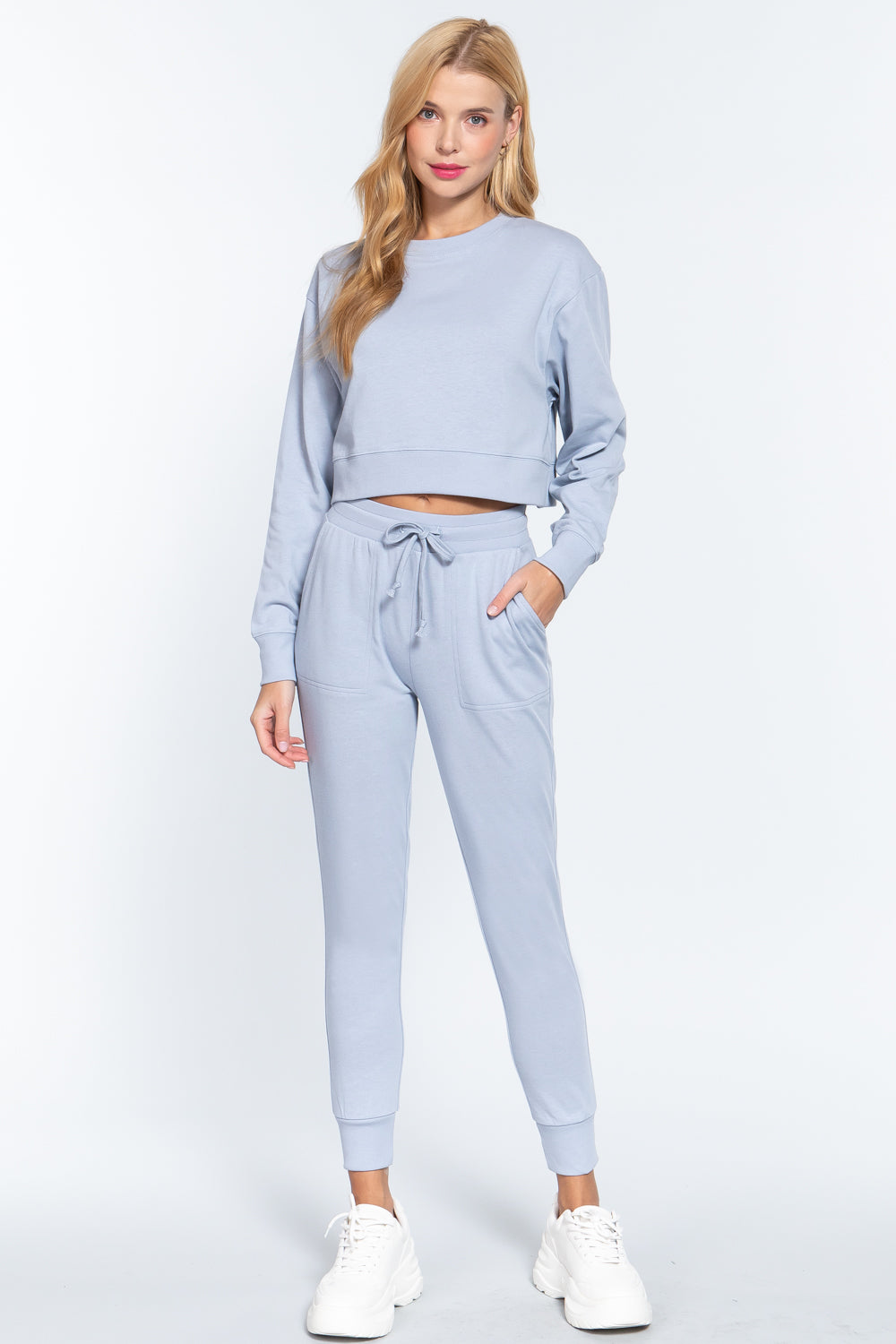 LONG SLV CREW NECK SWEATSHIRT & PANTS SET