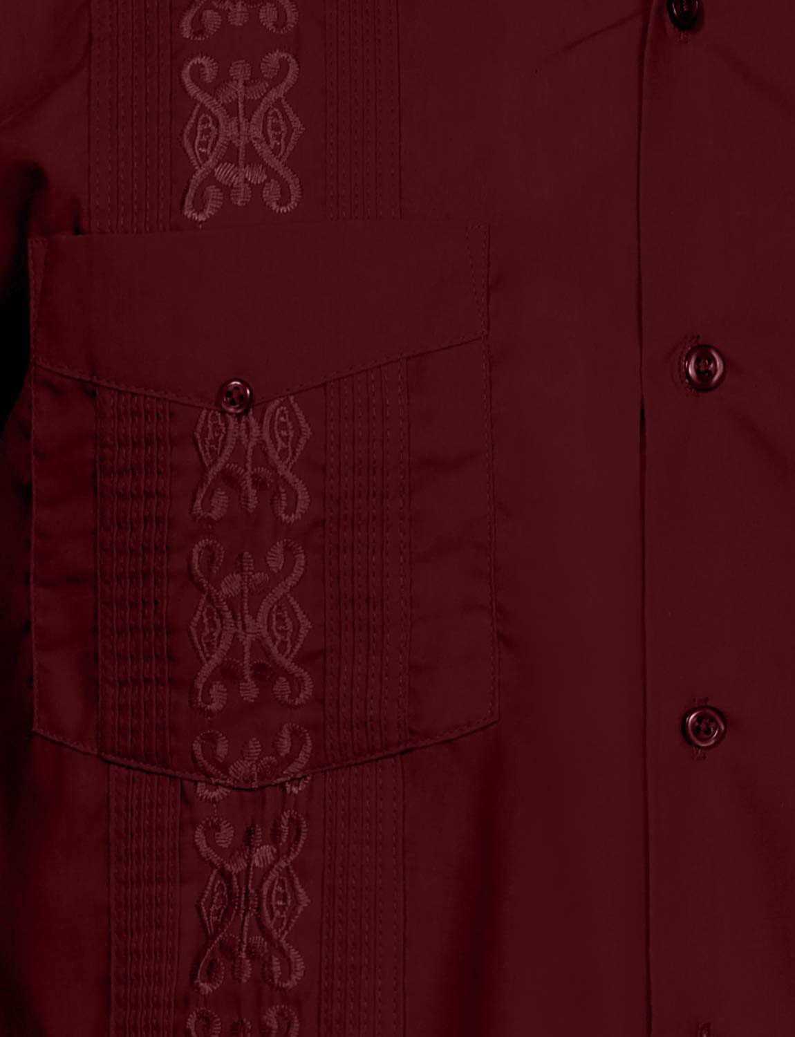 NE PEOPLE Men's Cuban Guayabera Shirt – Short Sleeve Button Down Classic Embroidered 4 Pockets Casual Top NEMT112 Off White 4XL