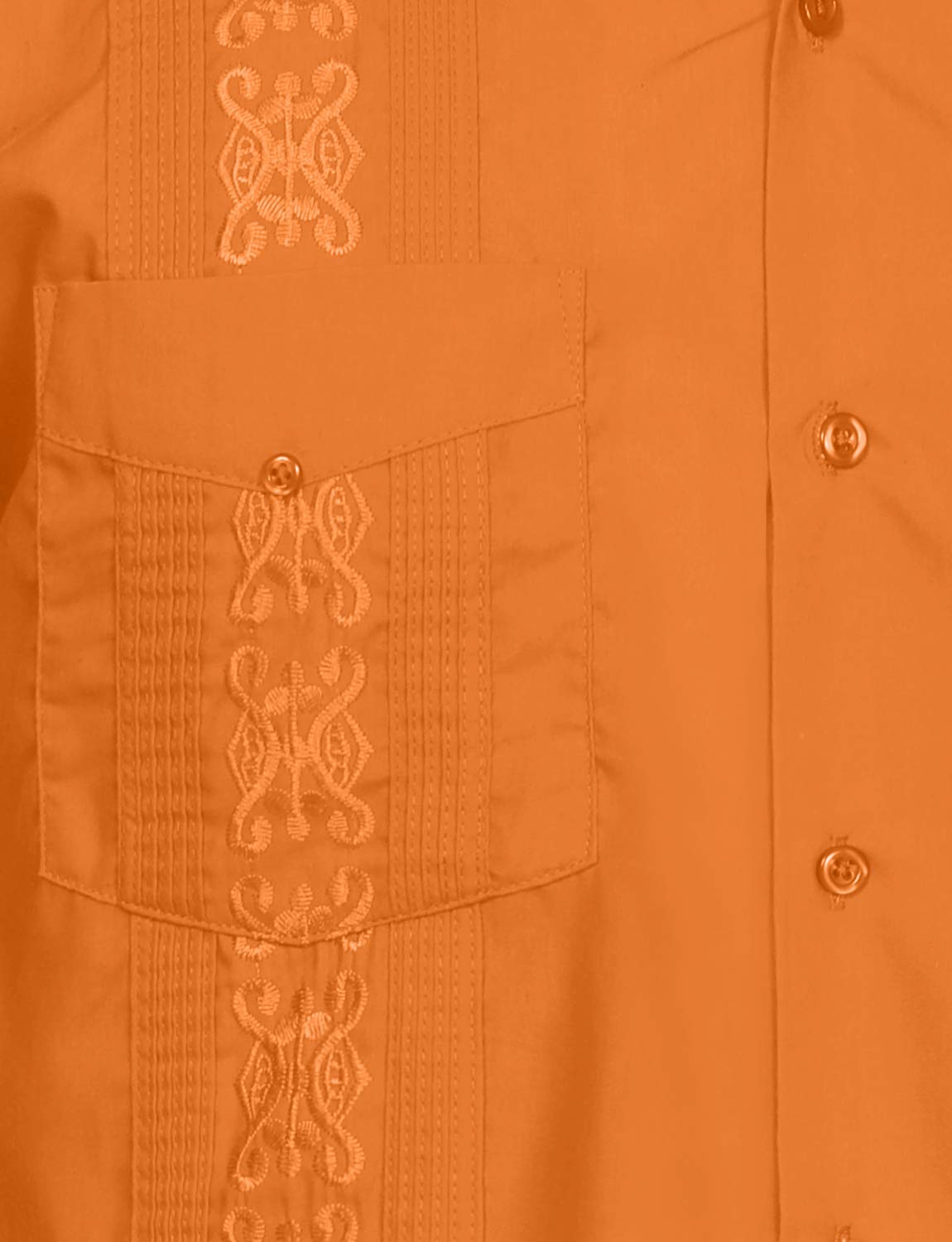 NE PEOPLE Men's Cuban Guayabera Shirt – Short Sleeve Button Down Classic Embroidered 4 Pockets Casual Top NEMT112 Off White 4XL