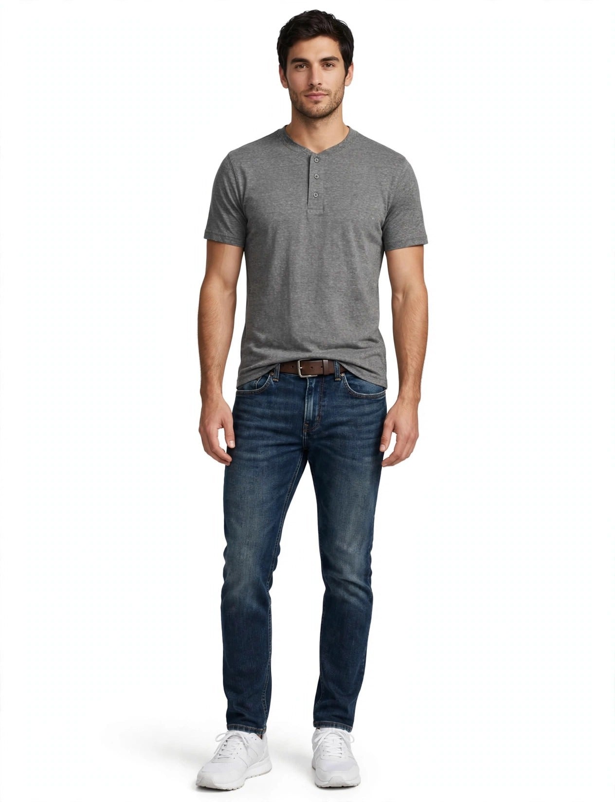 Men's Half Button Down Henley Long Sleeve T-Shirts