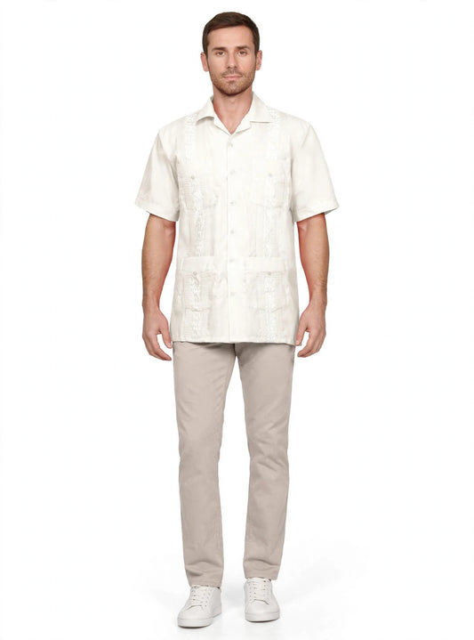Guayabera on model full body