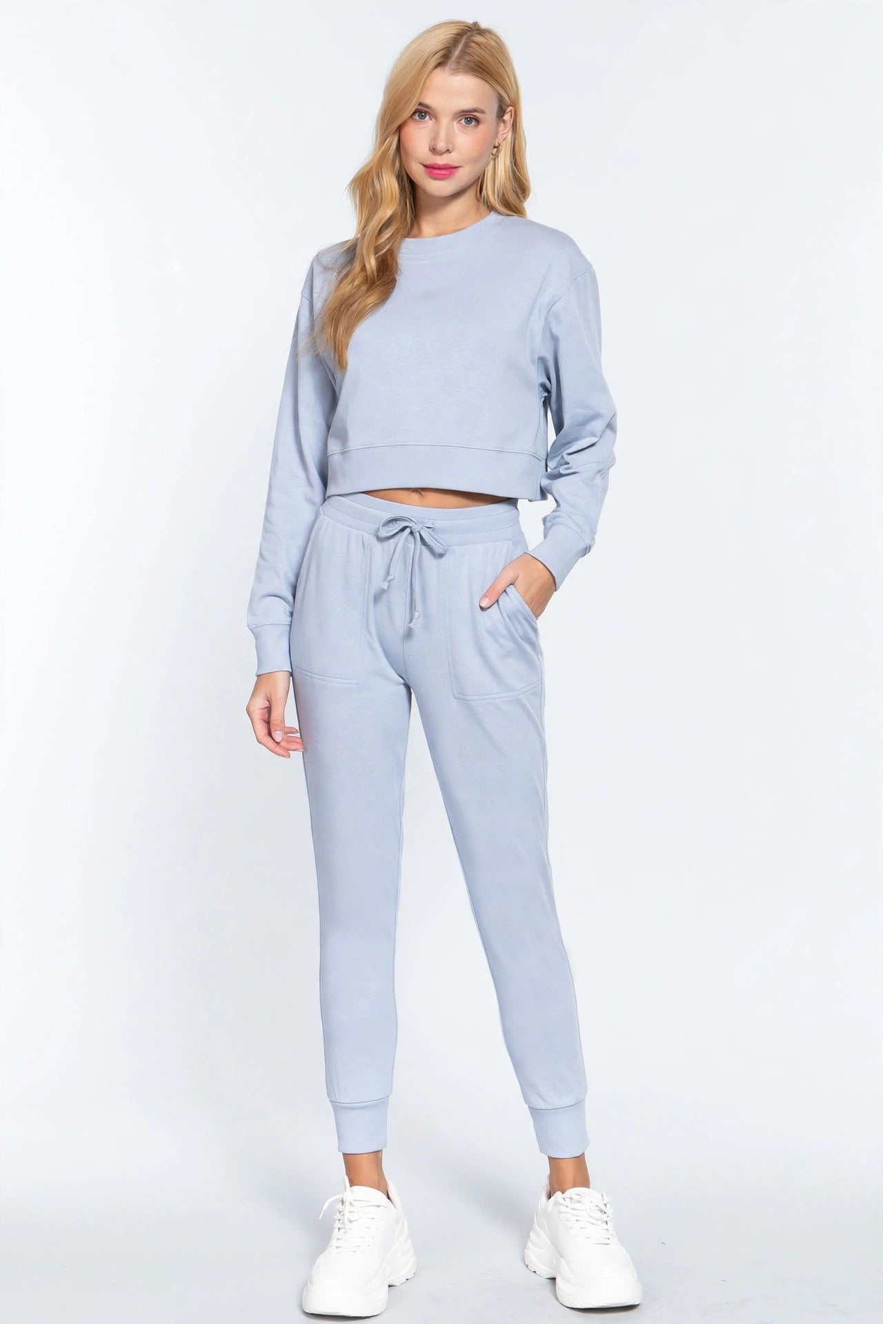 Long Slv Crew Neck Sweatshirt & Pants Set
