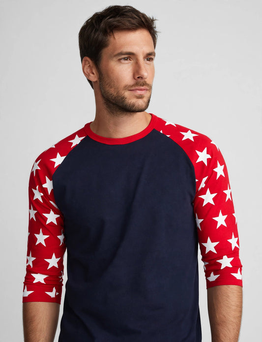 Men's 3/4 Sleeve Baseball T-Shirts Raglan Jersey Shirts